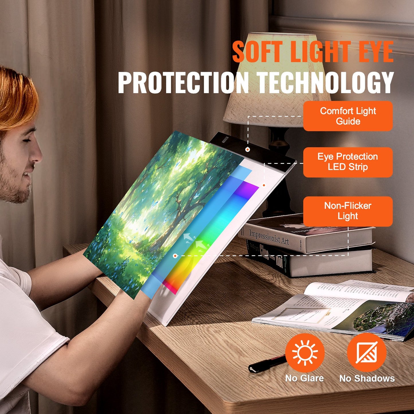 B4 LED-Lichttafel, USB-betriebene Schienenlichttafel für Diamantmalerei