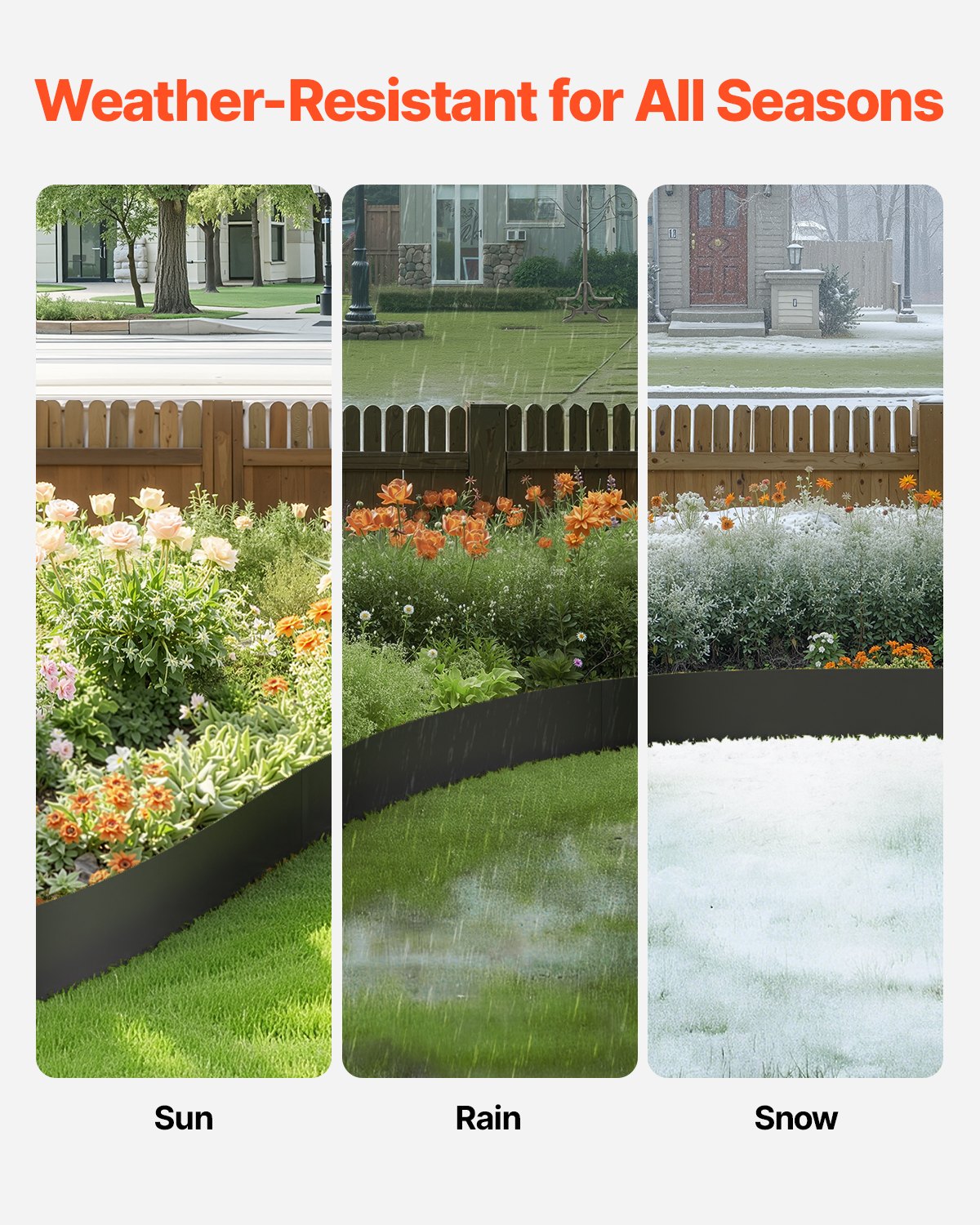 Stål Landskapskant 4-pack 40 x 6 i rostbeständig vägavdelare