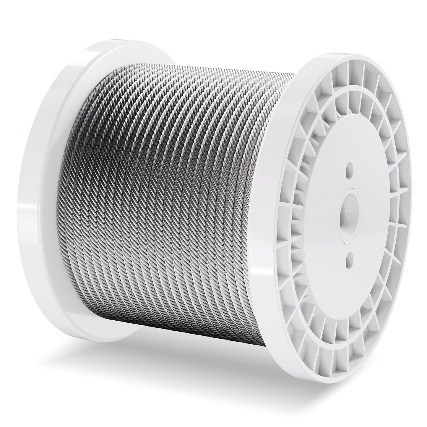 Kolstålkabel 1/4" 7x19 trådar stålvajer 250 fot kabelräcke