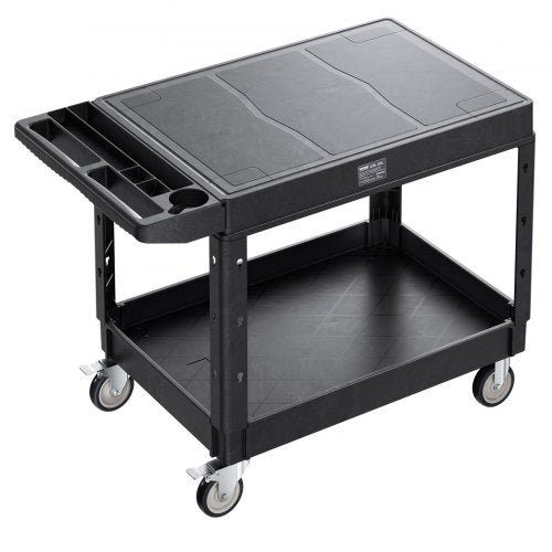 2-hylls Utility Cart 550 lbs 37 x 25,4-tums servicevagn med hjul | EU
