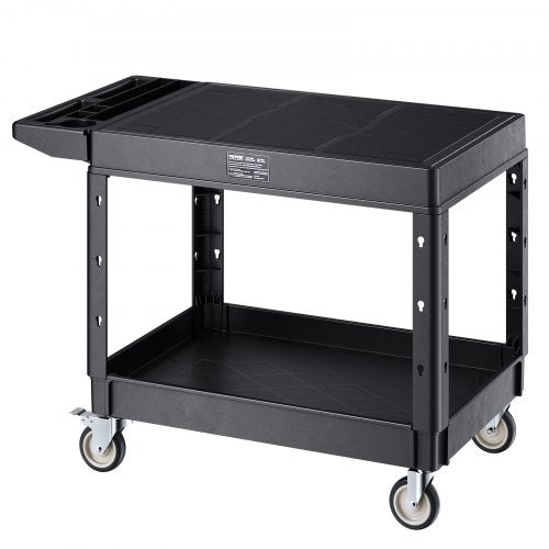 2-hylls Utility Cart 550 lbs 37 x 25,4-tums servicevagn med hjul | EU