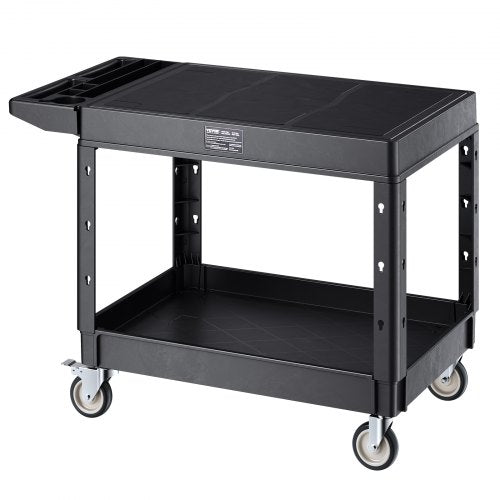 2-hylls Utility Cart 550 lbs 37 x 25,4-tums servicevagn med hjul | EU