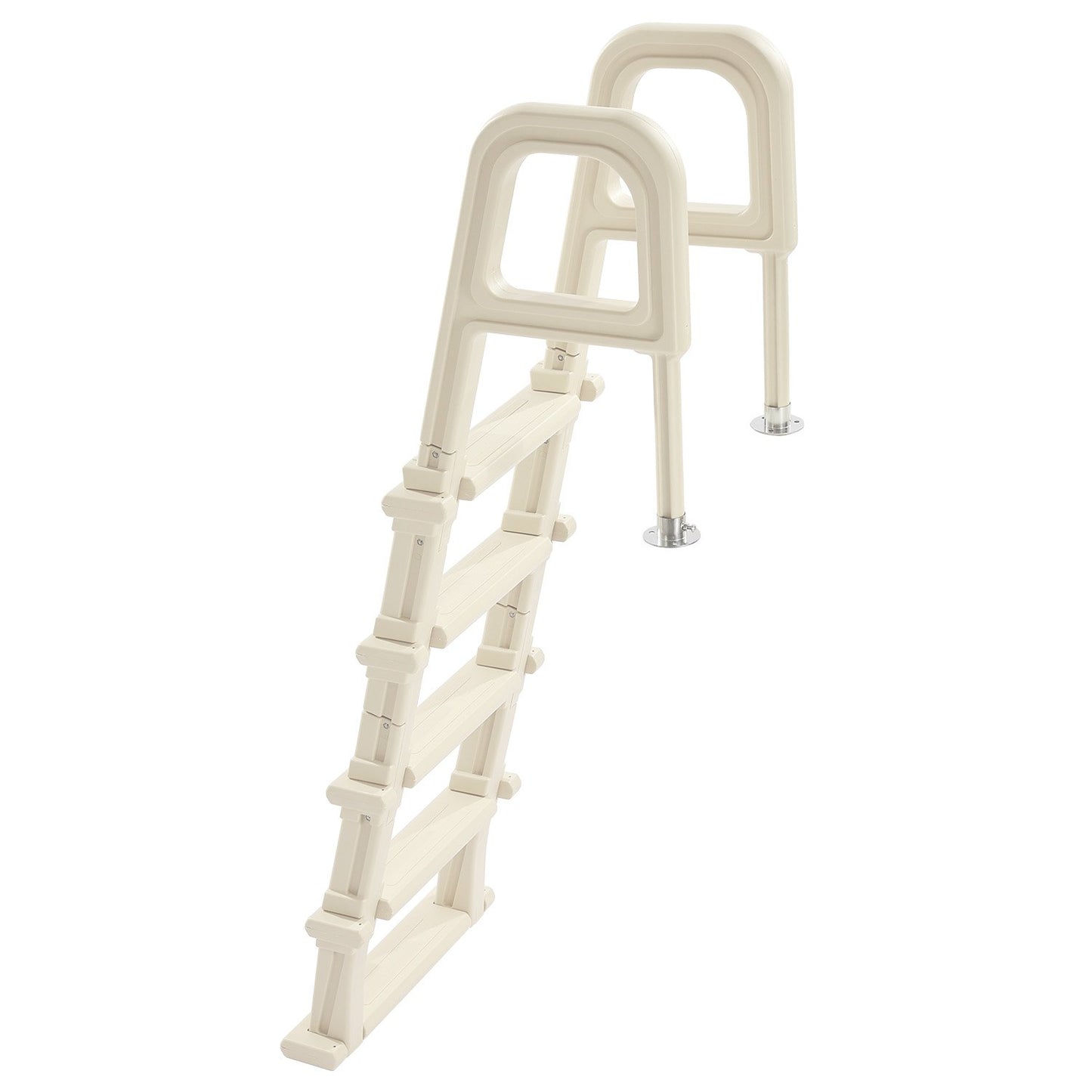 5-step inclined pool ladder with 2 handrails loads 300 lb for 48-54 in the pool