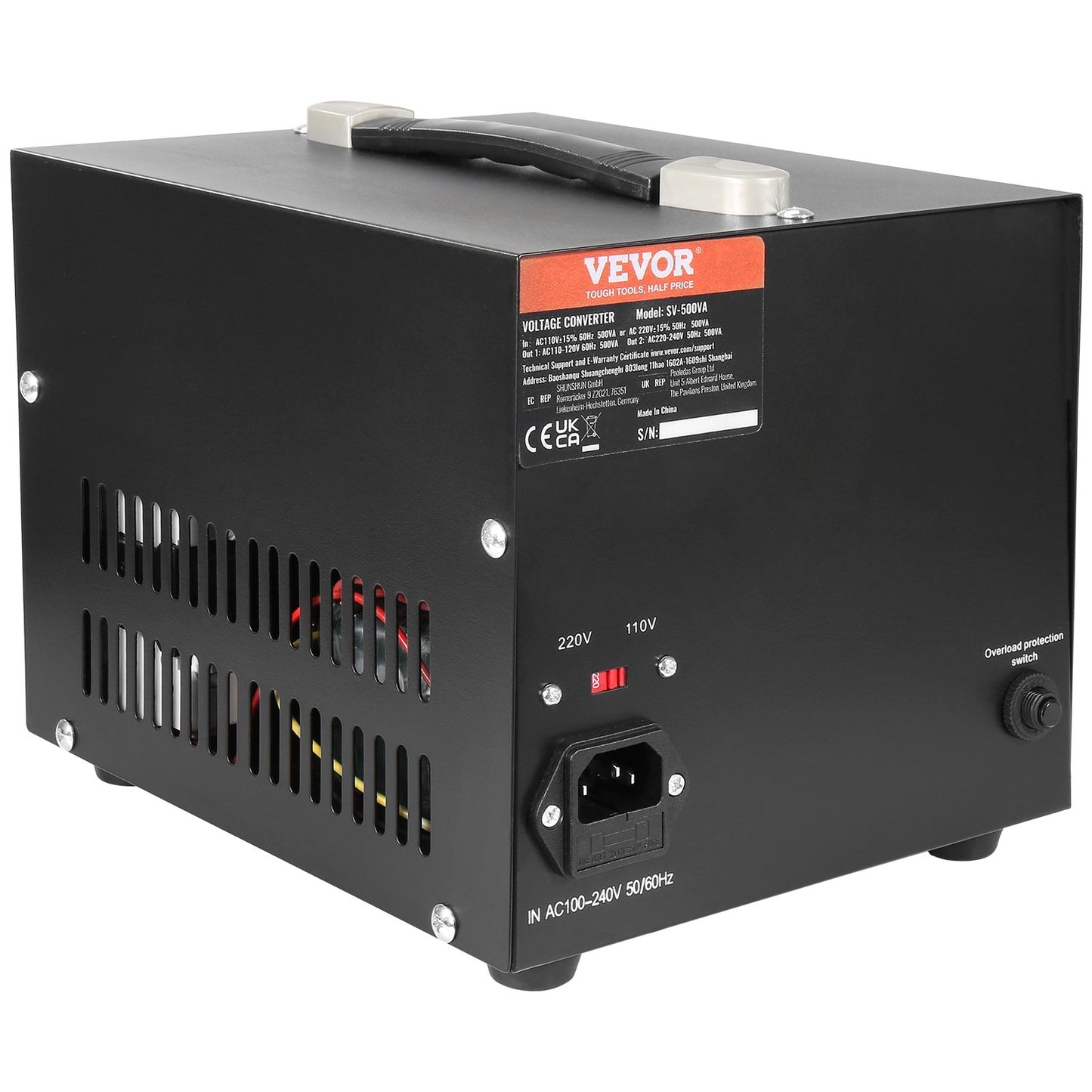 Volt-Konverter-Transformator, 2000 VA, Hochleistungs-Aufwärts-/Abwärtstransformator, Konvertierung von 110 Volt auf 220 Volt und von 220 Volt auf 110 Volt, mit US-Steckdose, EU-Steckdose, 5-V-USB-Anschluss, CE-zertifiziert