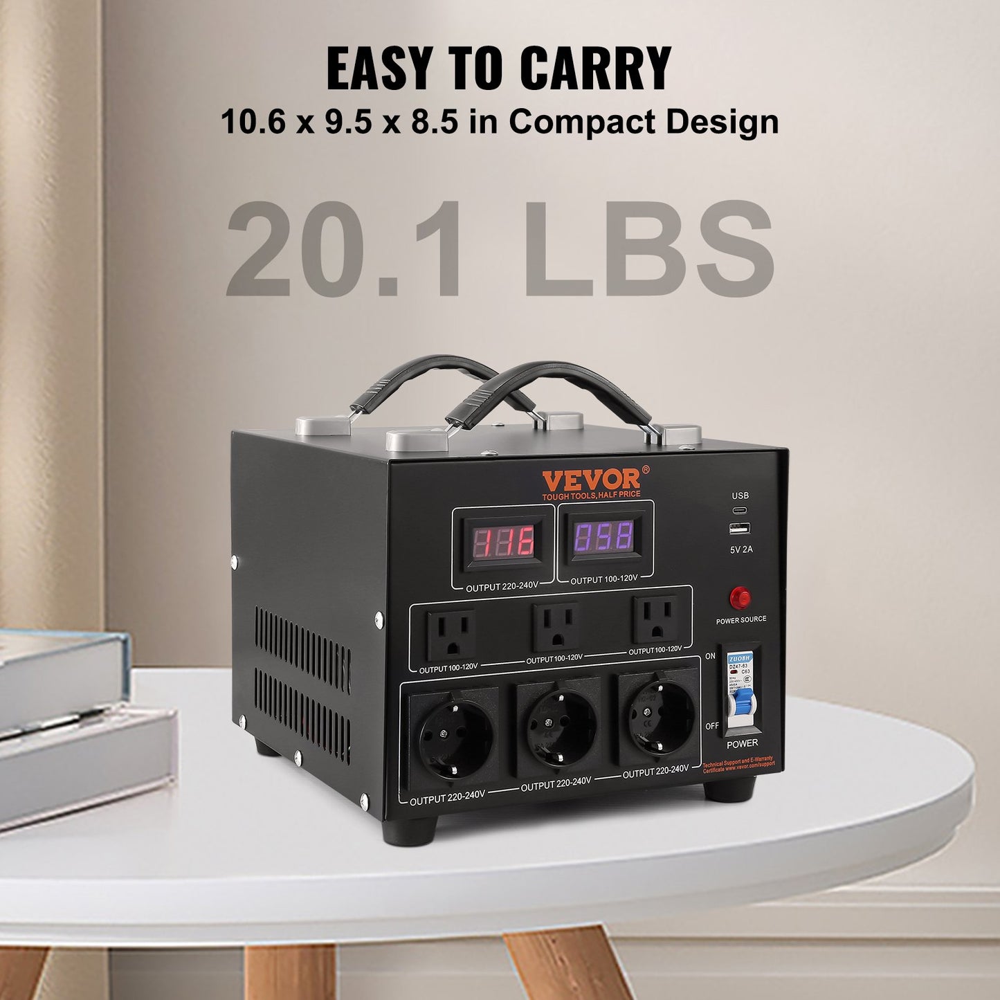 3000VA Spänningsomvandlare Transformator Step Up/Down 220V-110V /110V-220V CE