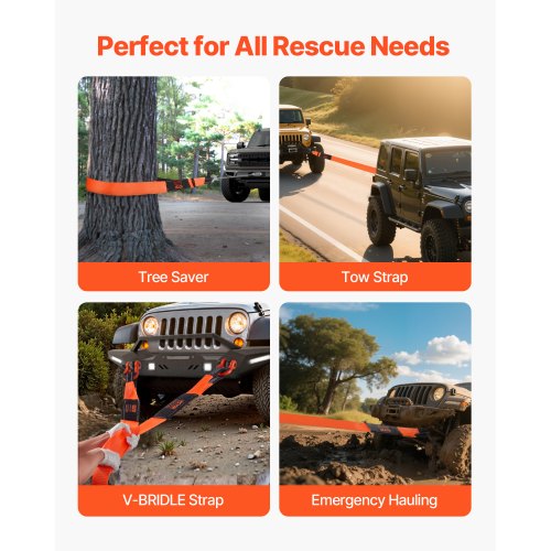 Car Towing Cable Towing Strap Rope 14000 kg 2.4 m Heavy Duty Emergency Strap
