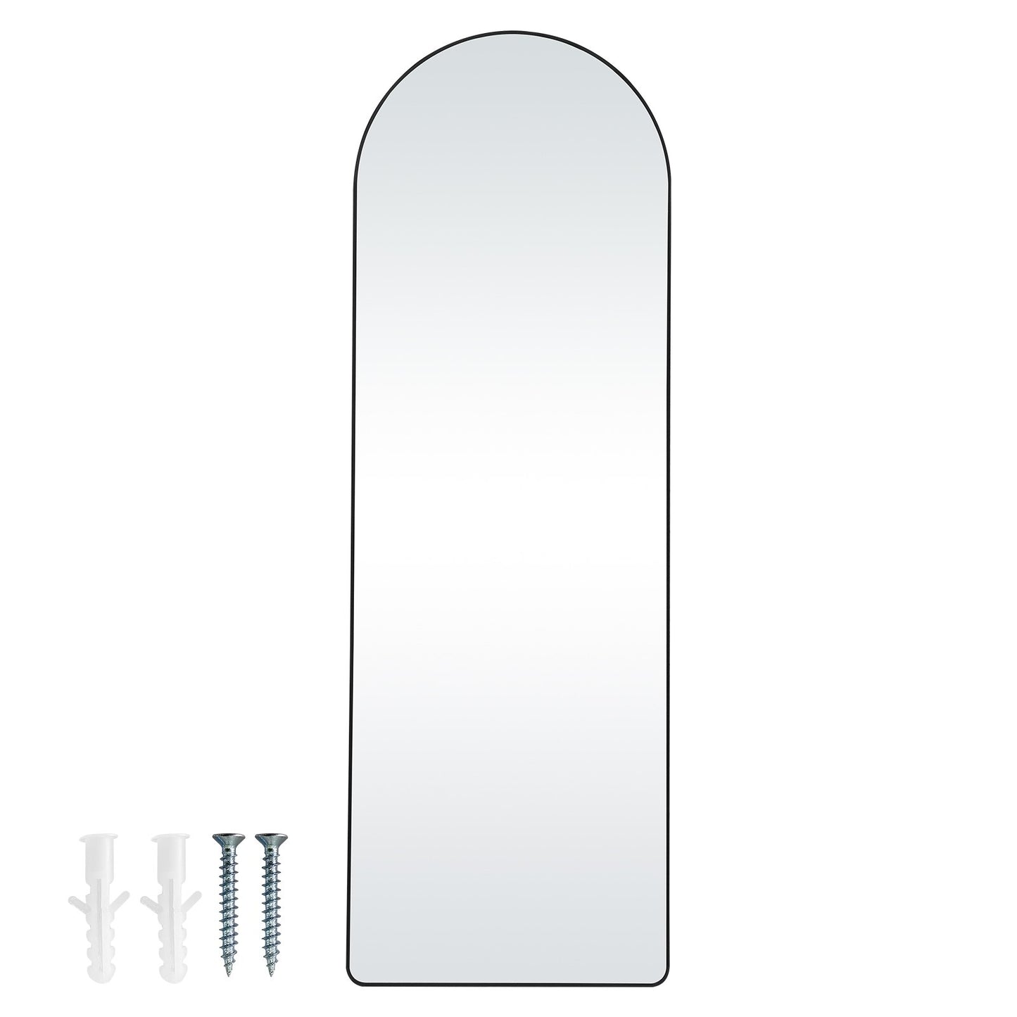 Gewölbter Ganzkörperspiegel 65'' x 22'' Ganzkörperspiegel stehend hängend