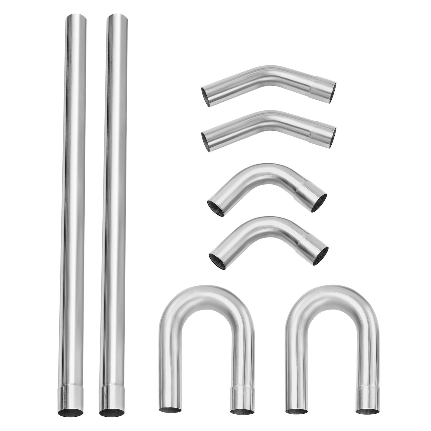 DIY universal exhaust kit 8 piece exhaust pipe kit with Slip-Fit Led