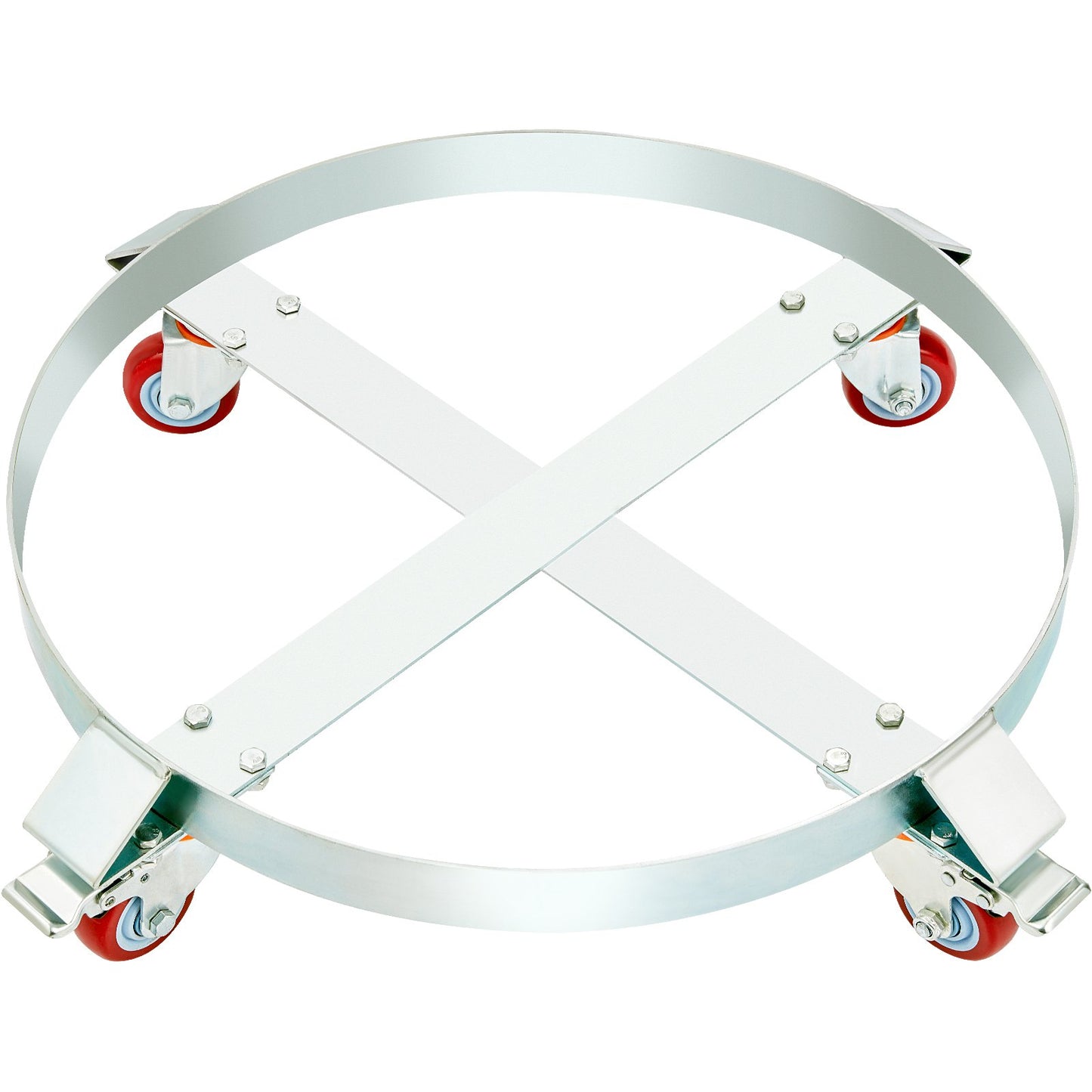 55 Gallon Heavy Duty Drum Dolly, 1000lbs Load Capacity, Barrel Dolly Cart Drum Caddy, Non Tipping Hand Truck Capacity Dollies with Steel Frame 4 Swivel Caster Wheels, for Warehouse Drum Handling