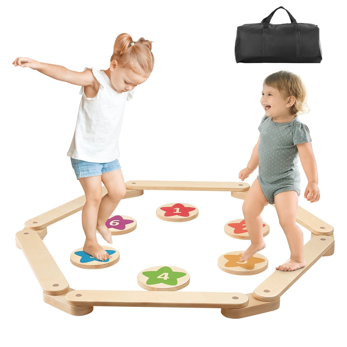 Kinder Schwebebalken Trittsteine Gymnastik Kinder Balance Board 6 PCS