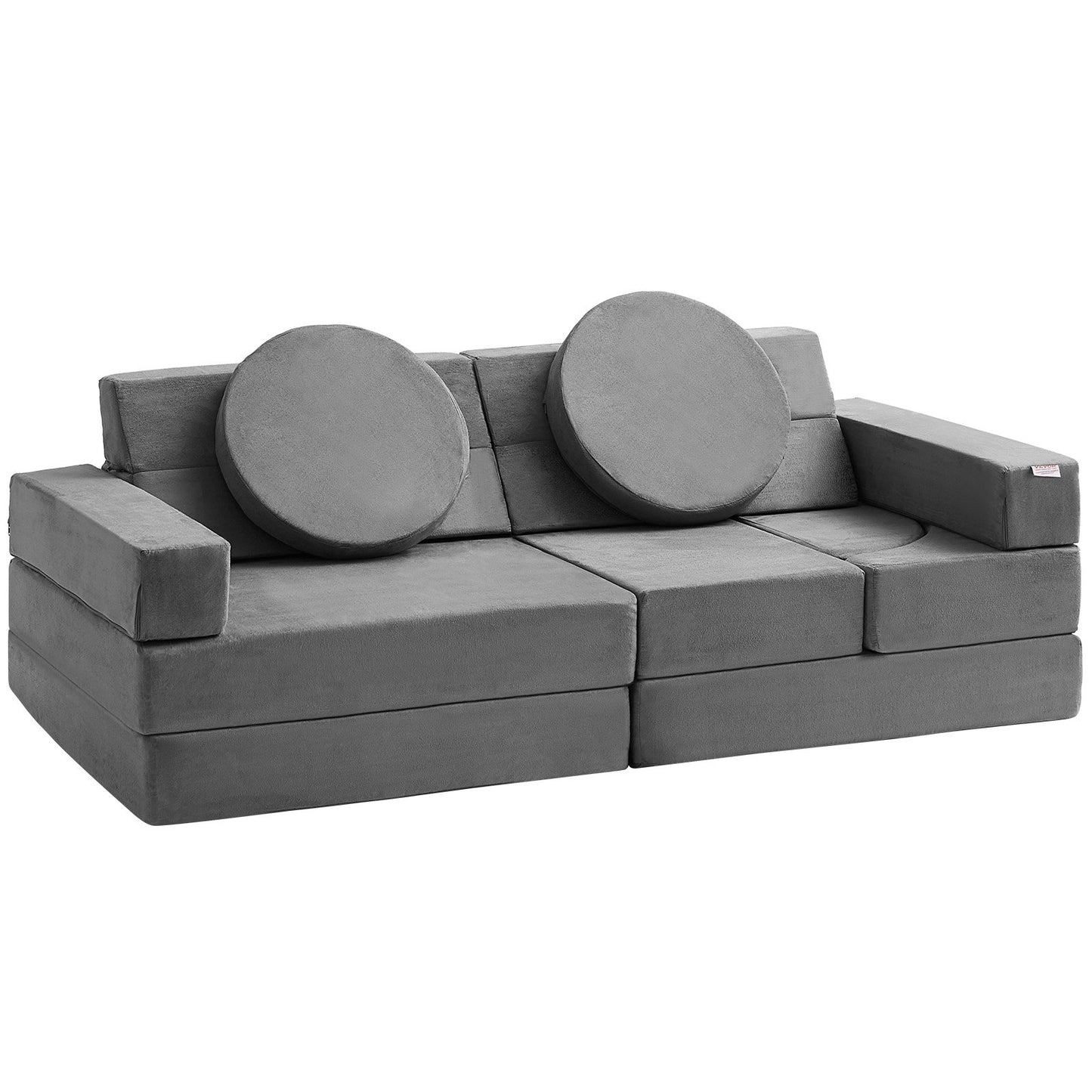 Spielsofa, 15-teiliges modulares Kinder-Nugget-Sofa, Kleinkinder-Schaumstoffsofa mit 25D-Schwamm mit hoher Dichte zum Spielen, Gestalten, Schlafen, fantasievolle Kindermöbel für Schlafzimmer und Spielzimmer