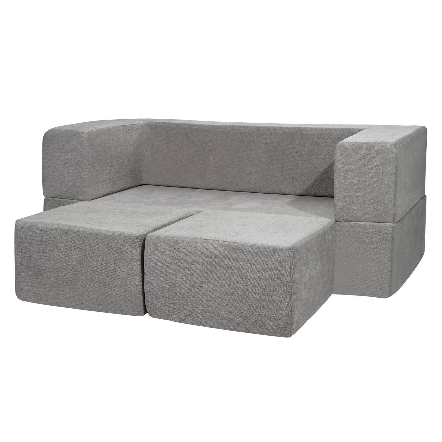 Modular leksoffa för barn 4st DIY Creative Sektionssoffa för barn mörkgrå