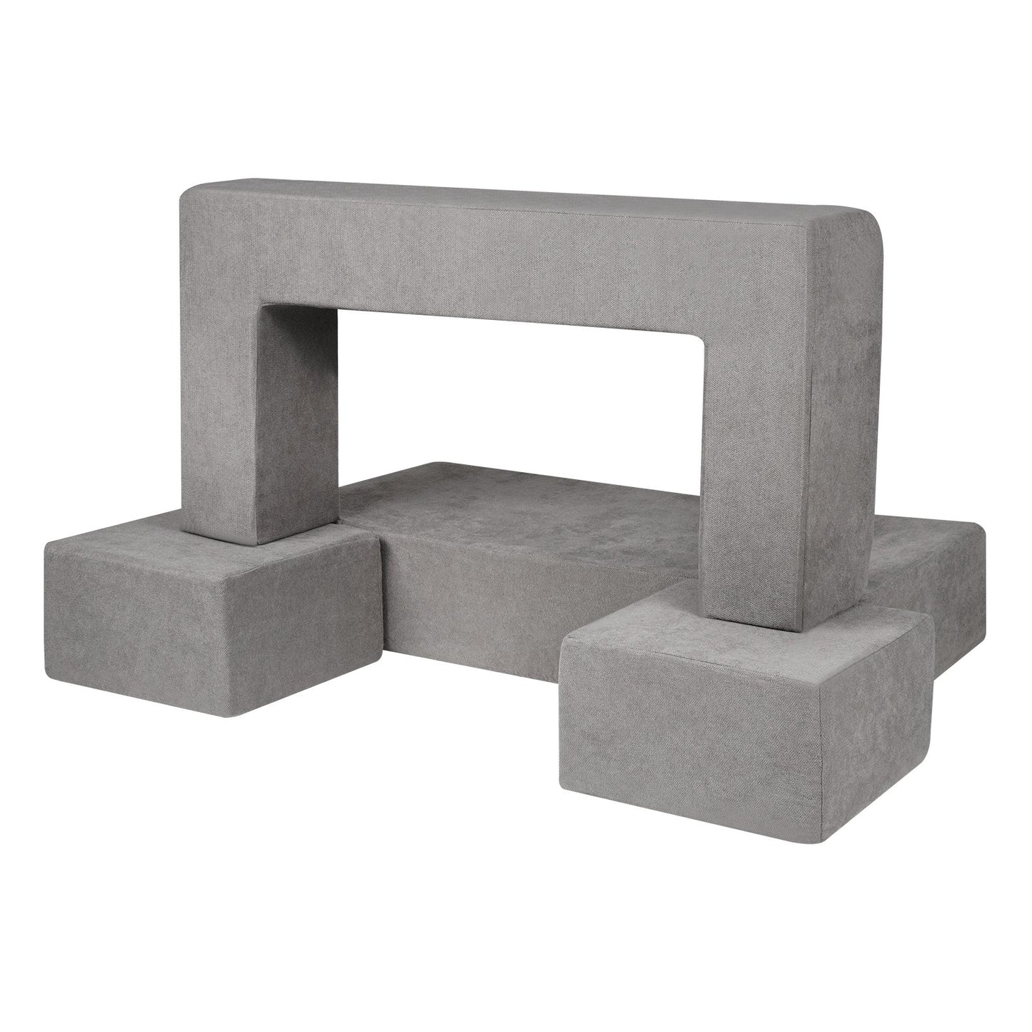 Modular leksoffa för barn 4st DIY Creative Sektionssoffa för barn mörkgrå