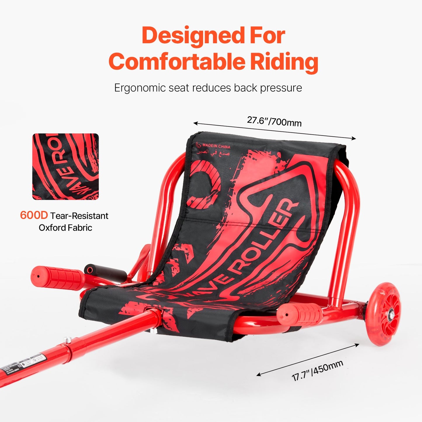 Ride on Scooter Drivs av Zig-Zag Motion Drift Cart för barn från 10 år