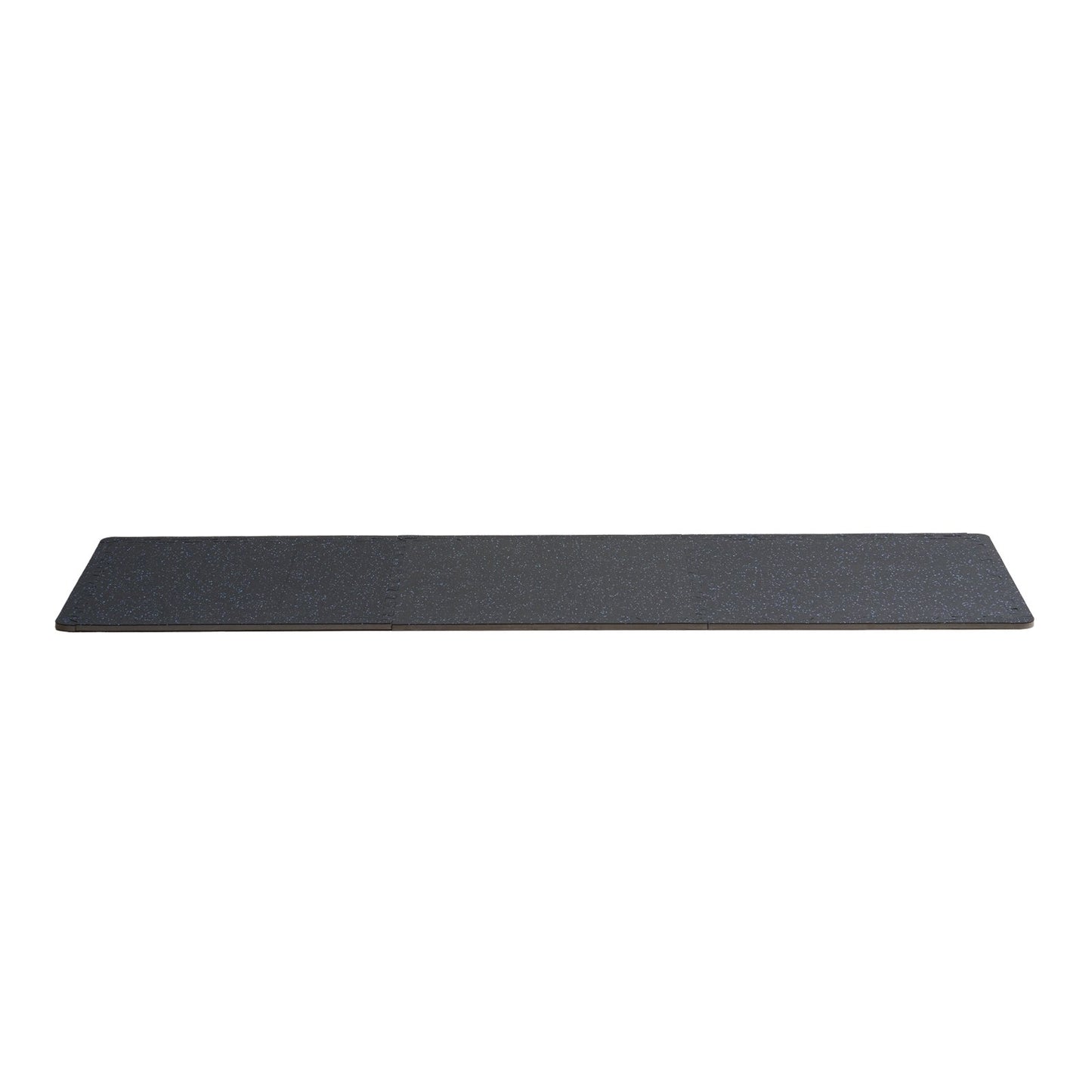 0.56" Thick Gym Floor Mats 6 Tiles Rubber Top with EVA Foam Black & Blue