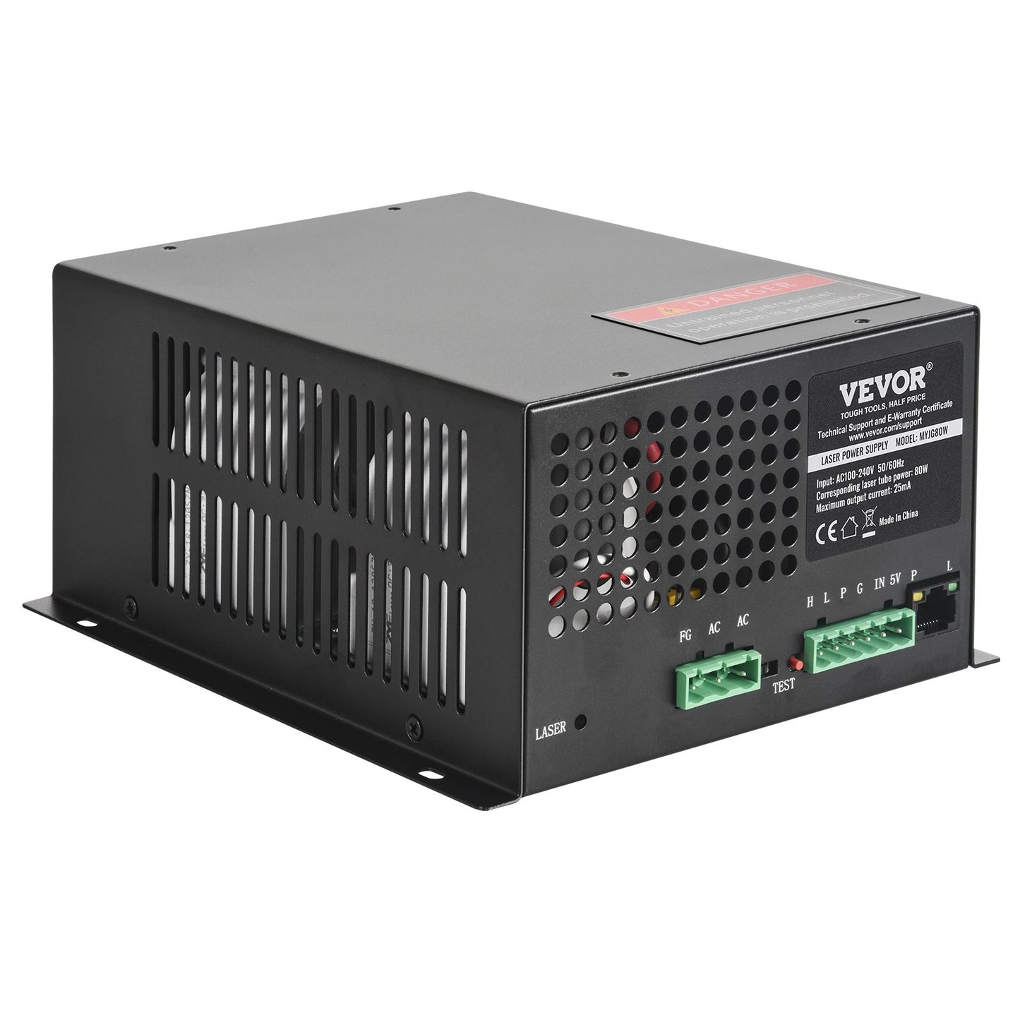 CO2 Laser Strömförsörjning för 80W Laser Tube Laser Gravers och Cutters