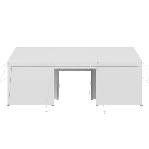 Carporttak 3x6 meter Kraftigt bilskydd med sidoväggar Vitt