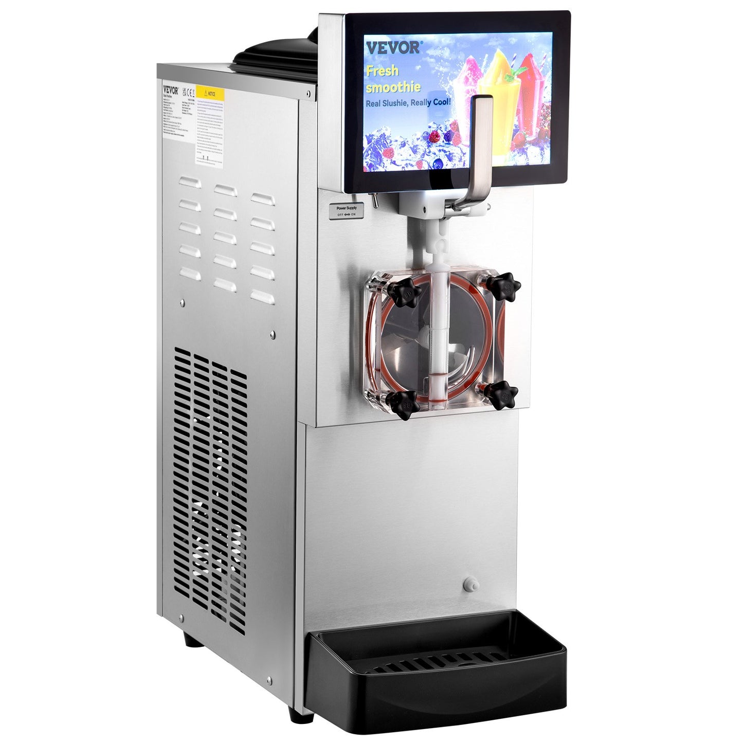 8L / 2,1 Gal Single Bowl Kommersiell Slushy Machine Margarita Smoothie Frozen Drink