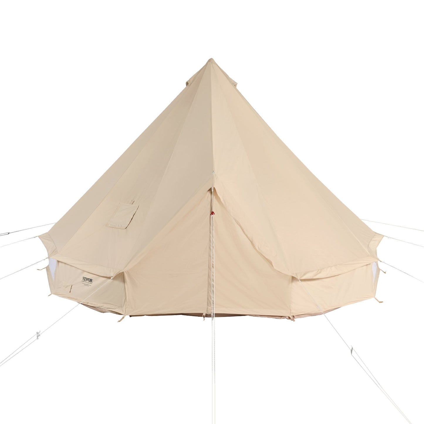 Canvas Bell tält, 4 säsonger 5 m/16,4 fot jurttält, canvas tält för camping med spisjack, andningsbart tält rymmer upp till 8 personer, familjecamping utomhusjaktfest