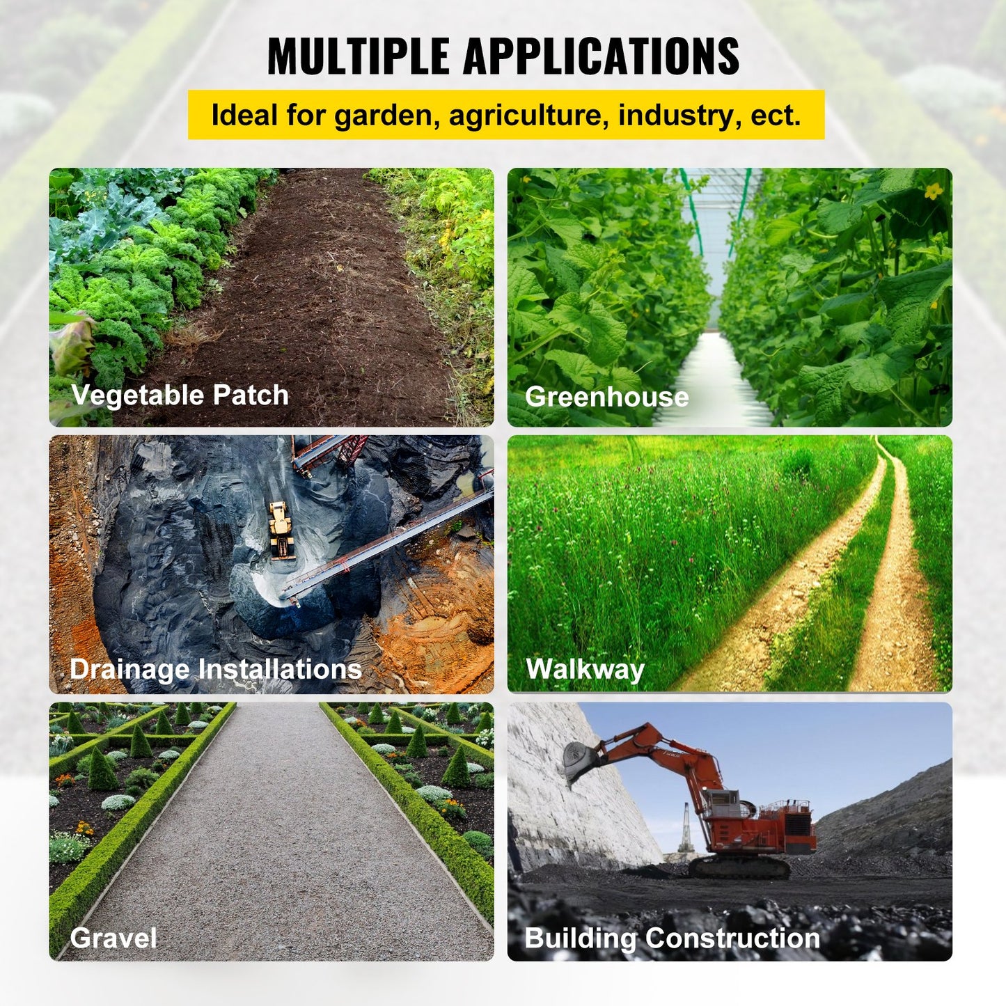 3FTx50FT Premium Weed Control Fabric Heavy Duty 5OZ, Woven Weed Control Fabric, High Permeability Good for Bed, Geotextile Fabric for Underlayment, Polyethylene Ground Cover
