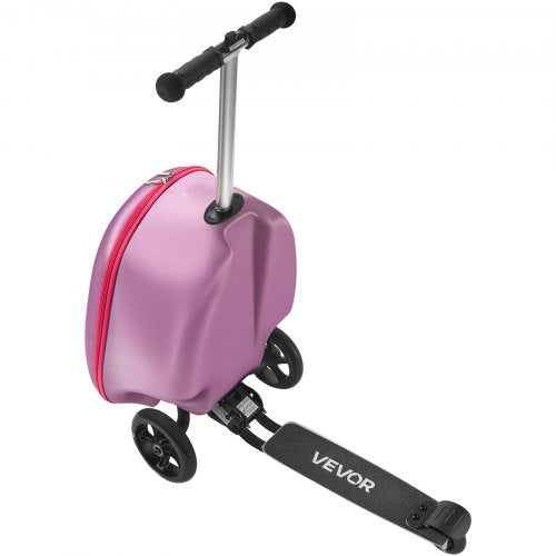 Children's suitcase with rollable luggage, 20 inches, scooter and flash wheels, purple