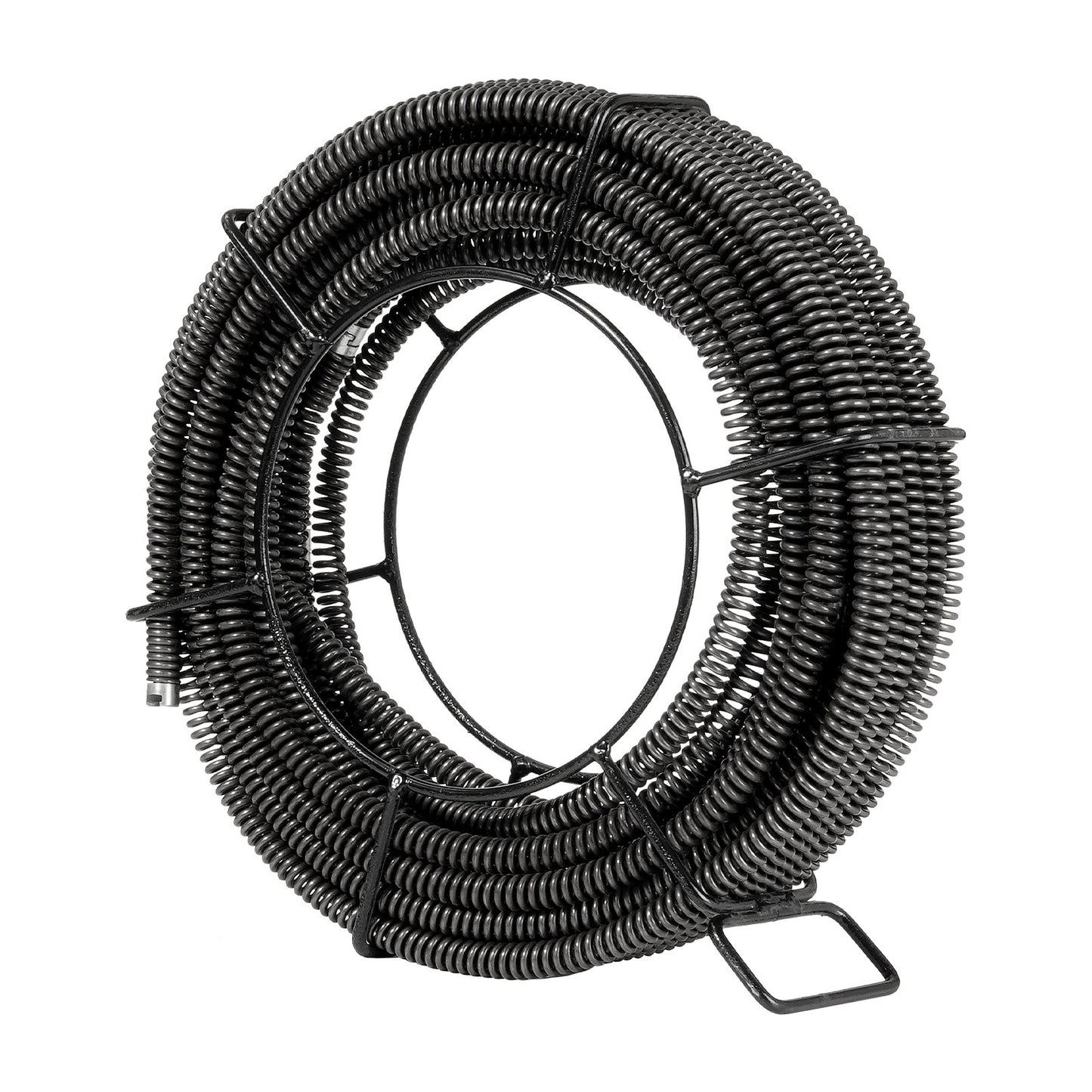 Sectional Drain Cleaning Cable 66FTx5/8In & 7 Cutters for 0.8"-3.9" Pipe