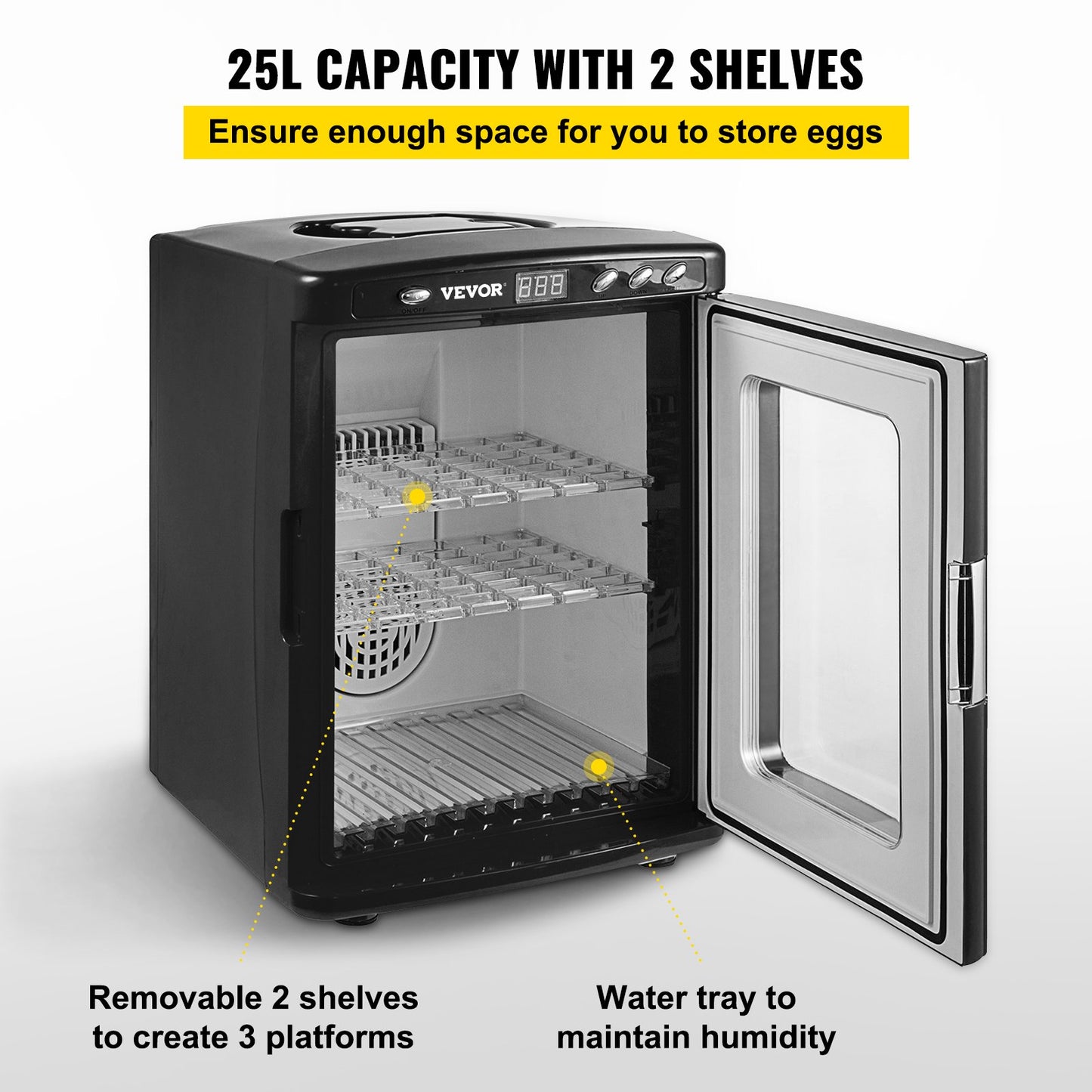 Vevor 25L Reptile Herp Nursery Egg Incubator Snapping Turtle Breeding Hatch