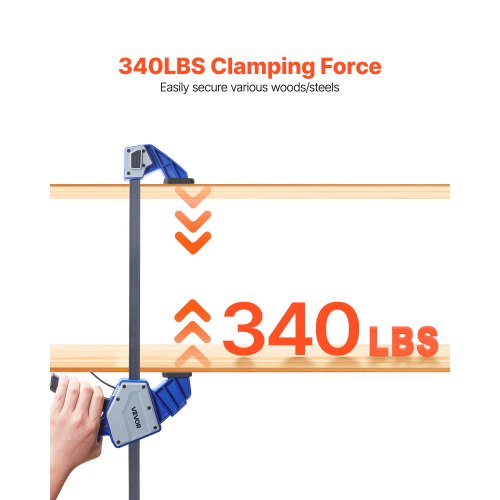 Träklämmor 2-pack 60,96 cm Enhandsklämma/Spridare 154 kg