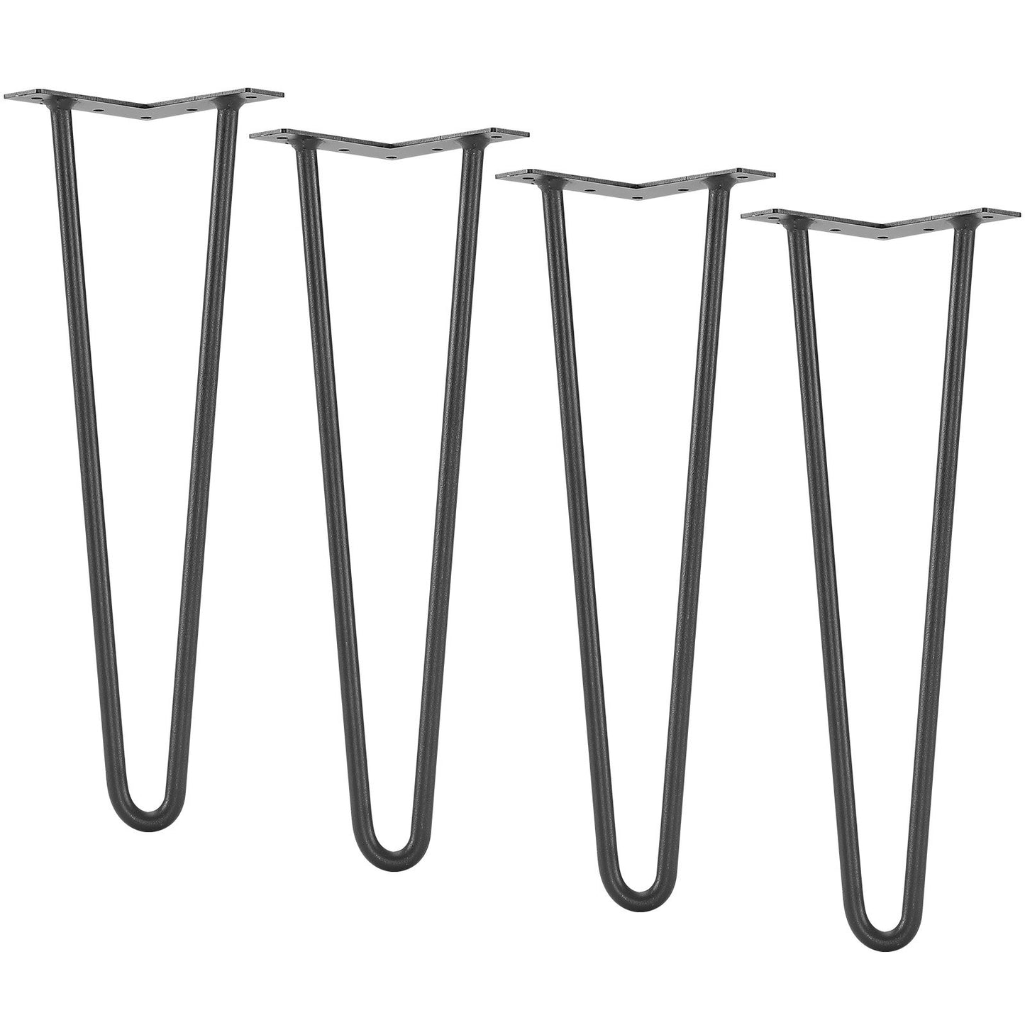 406.4MM Hairpin Furniture Legs, DIY Metal Projects for Nightstands, Coffee Tables, Desks, 226.8kg Load Capacity with Rubber Floor Protectors, Heavy Duty Metal, Sturdy Modern Table Legs, 4 Pcs.