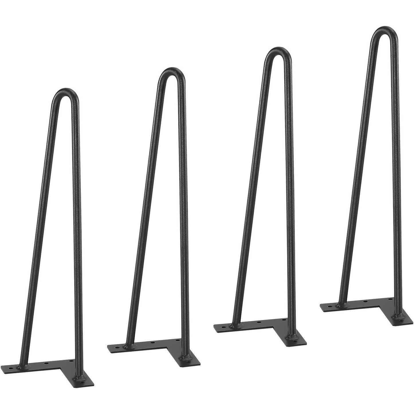 406.4MM Hairpin Furniture Legs, DIY Metal Projects for Nightstands, Coffee Tables, Desks, 226.8kg Load Capacity with Rubber Floor Protectors, Heavy Duty Metal, Sturdy Modern Table Legs, 4 Pcs.