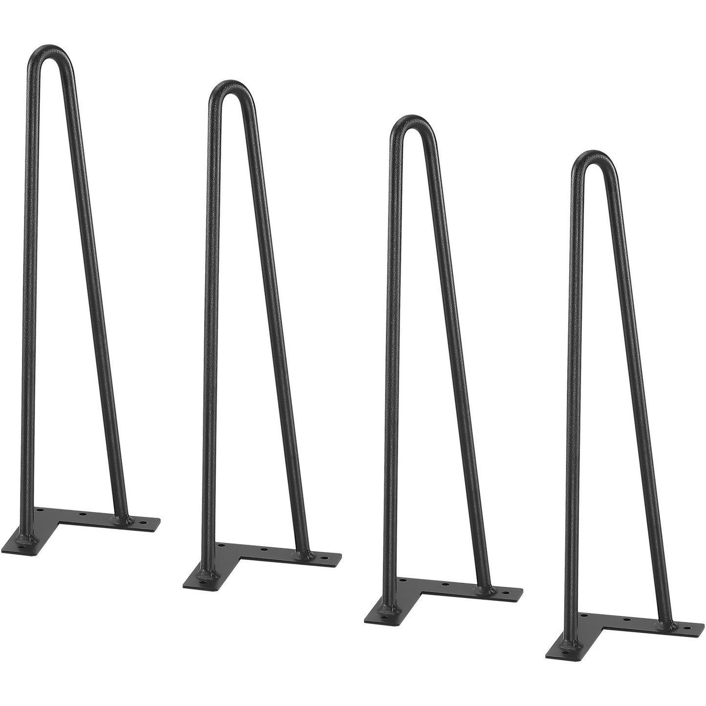 406.4MM Hairpin Furniture Legs, DIY Metal Projects for Nightstands, Coffee Tables, Desks, 226.8kg Load Capacity with Rubber Floor Protectors, Heavy Duty Metal, Sturdy Modern Table Legs, 4 Pcs.
