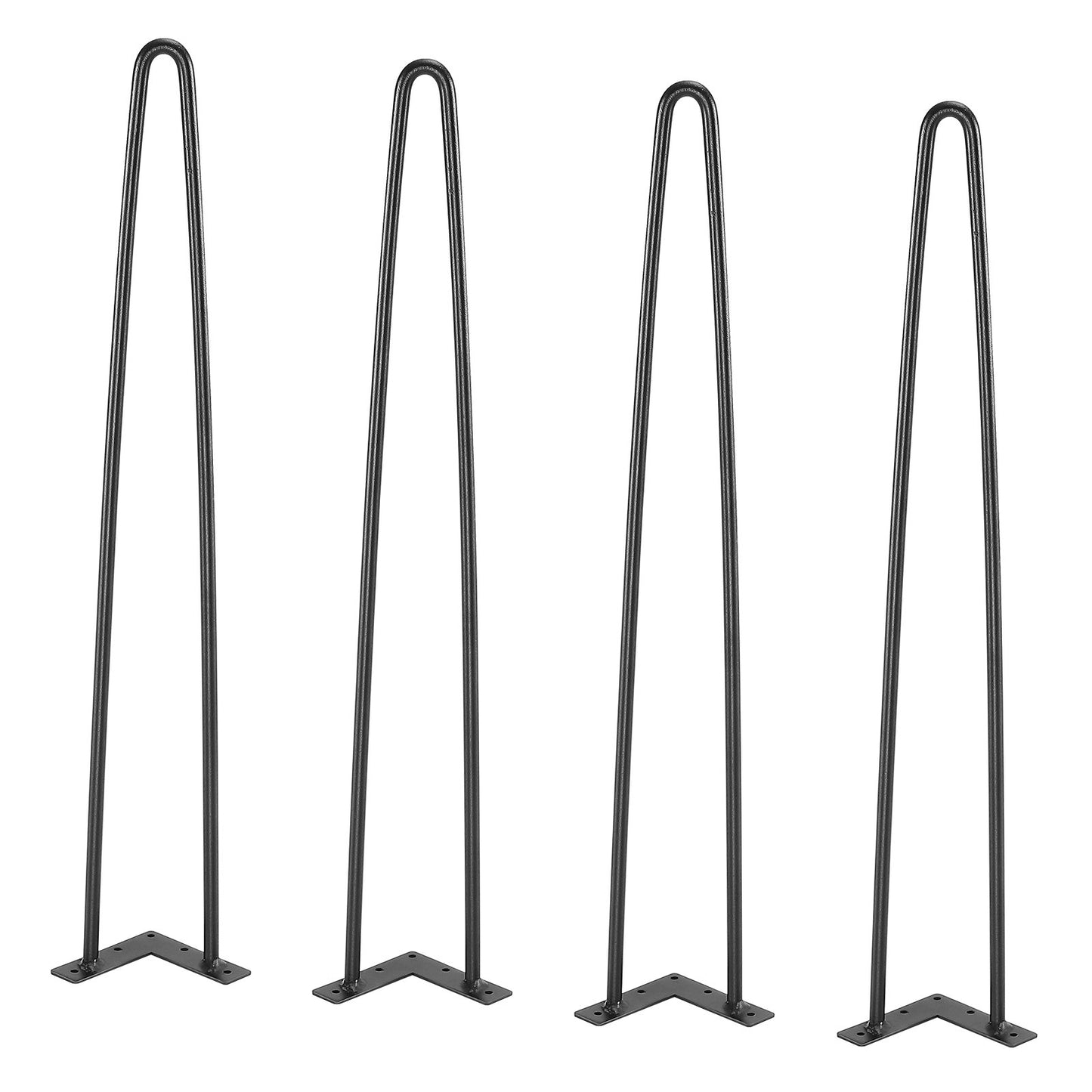 711,2 MM Hårnålsmöbelben, gör-det-själv-projekt i metall för nattduksbord, soffbord, skrivbord, 226,8 kg belastningskapacitet med golvskydd av gummi, tunga metall, robusta moderna bordsben, 4 st.