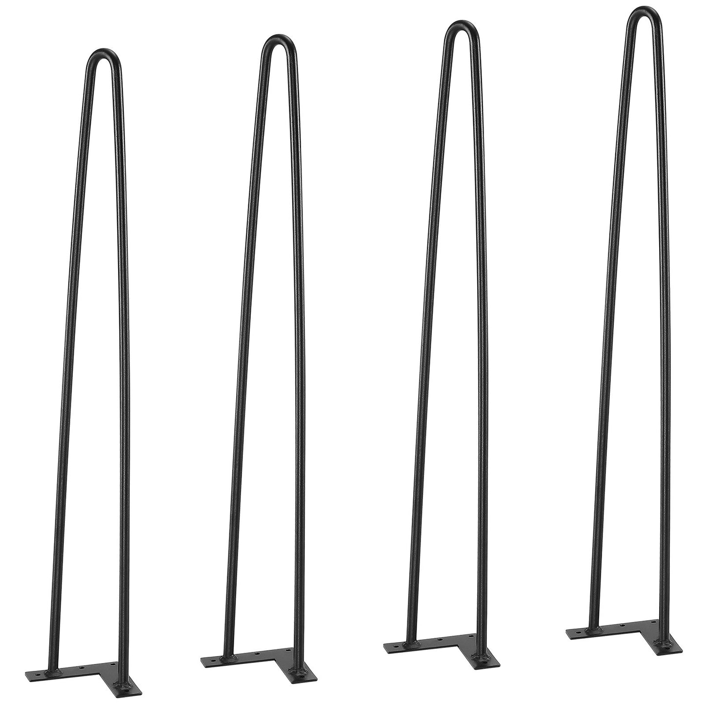 711,2 MM Hårnålsmöbelben, gör-det-själv-projekt i metall för nattduksbord, soffbord, skrivbord, 226,8 kg belastningskapacitet med golvskydd av gummi, tunga metall, robusta moderna bordsben, 4 st.
