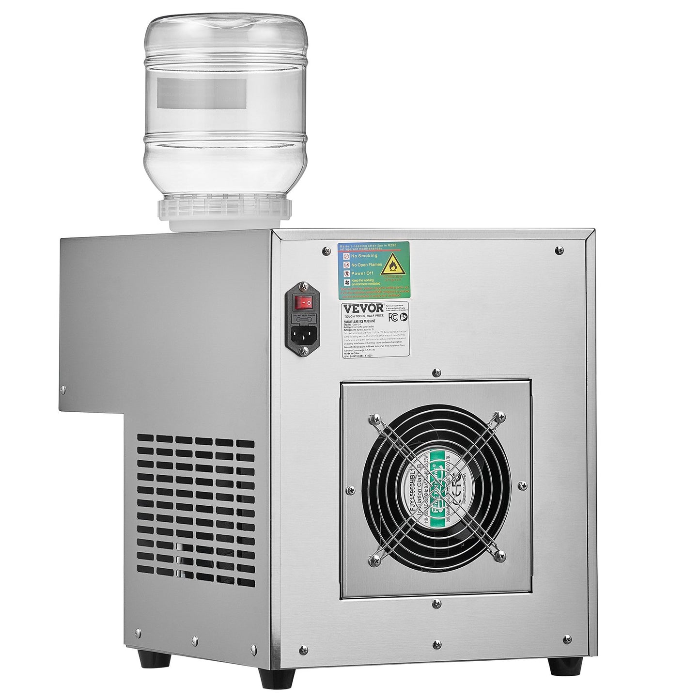 Commercial Snowflake Ice Cream Machine 176LBS/24H Stainless Steel For Ice Cream