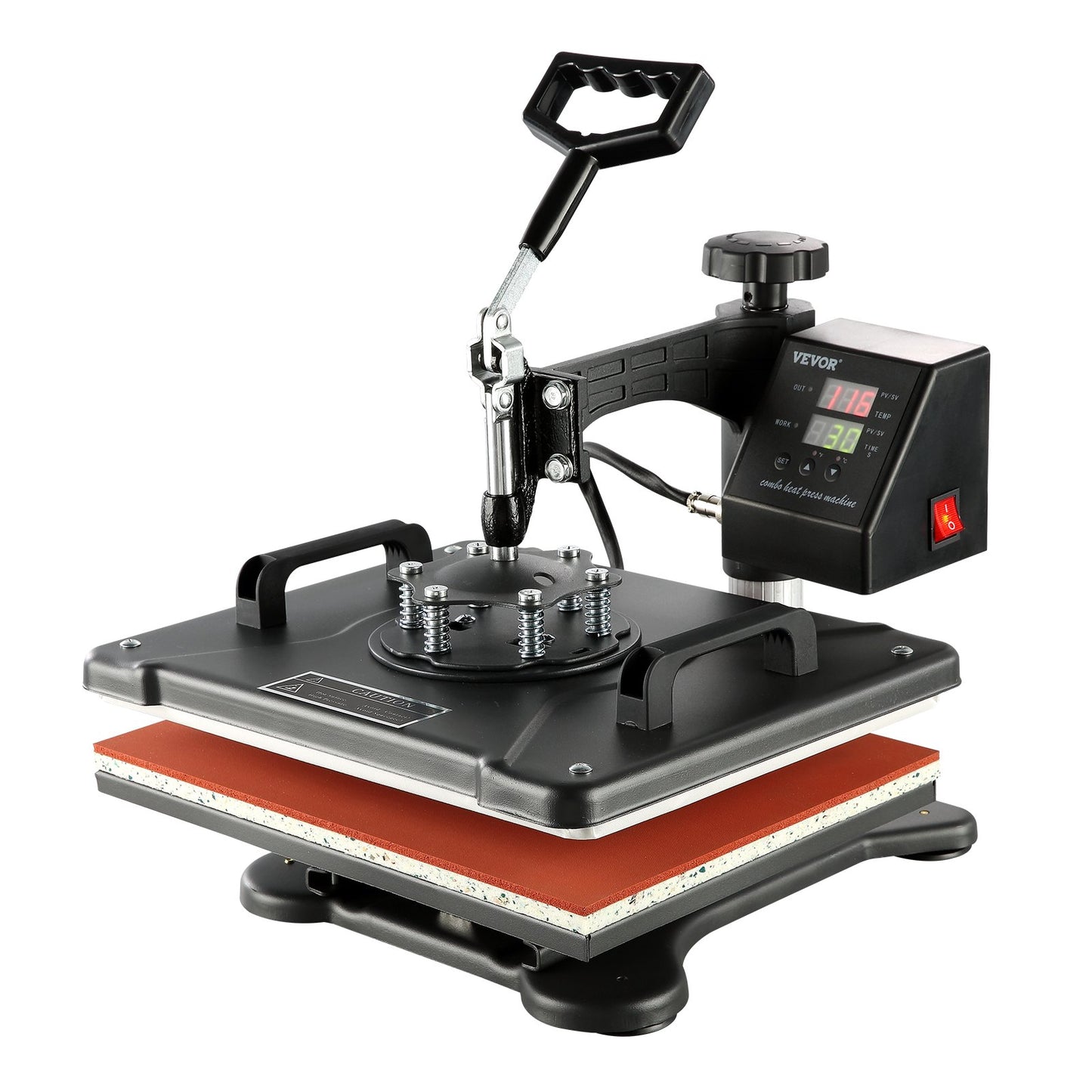 Wärmepresse, 8-in-1-Wärmepresse, 38 x 30 cm, T-Shirt-Presse, Tassendruckmaschine, multifunktionale Wärmeübertragungsmaschine für T-Shirt, Tassen, Hüte, Platten, Sublimationsdruck