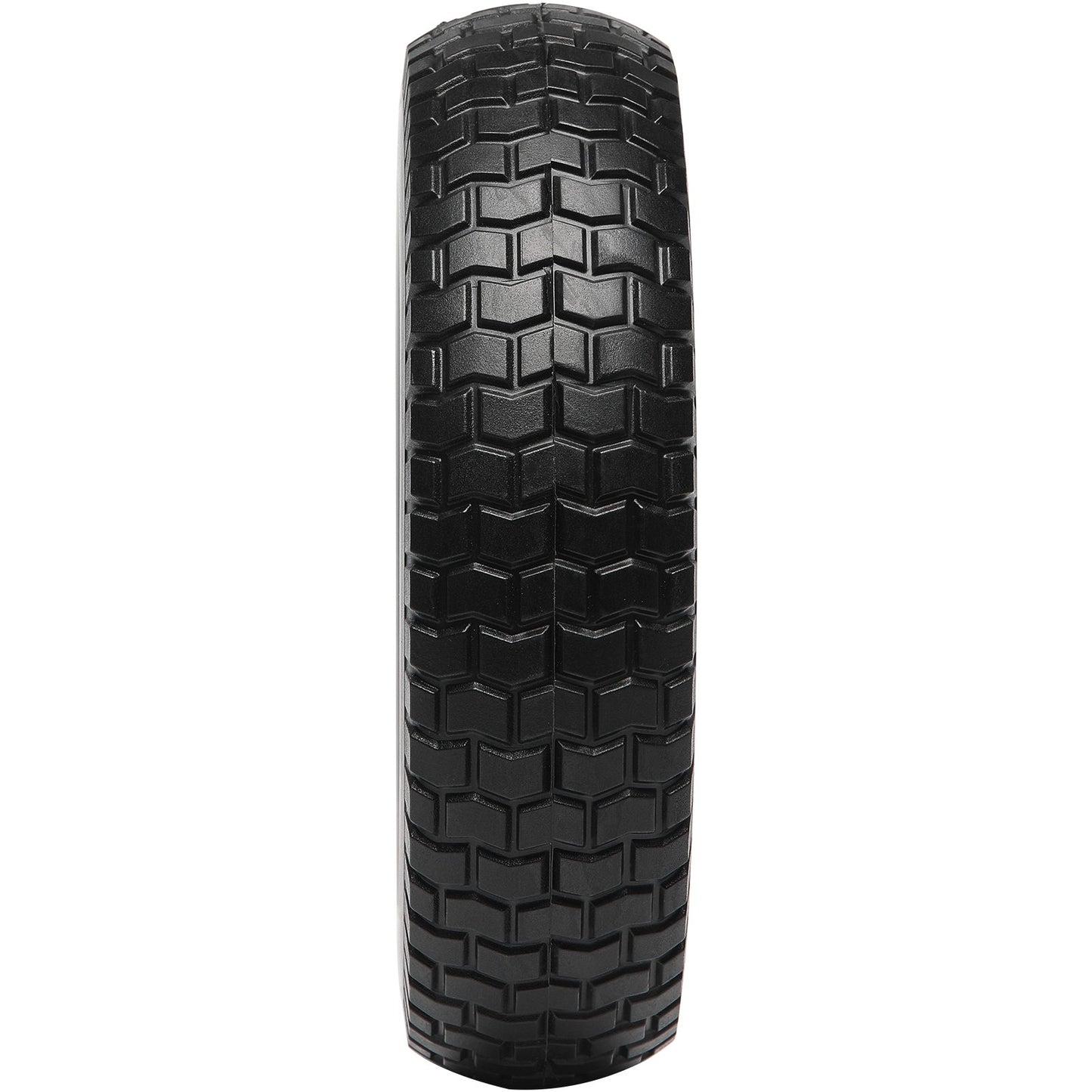 Solid PU Run-Flat Tire Wheels, 10", 2-Pack, 180 lbs Dynamic Load, 220 lbs Static Load, Flat-Free Tubeless Tires and Wheels for Hand Truck, Utility Cart, Dollies, Garden Trailers, Various Carts