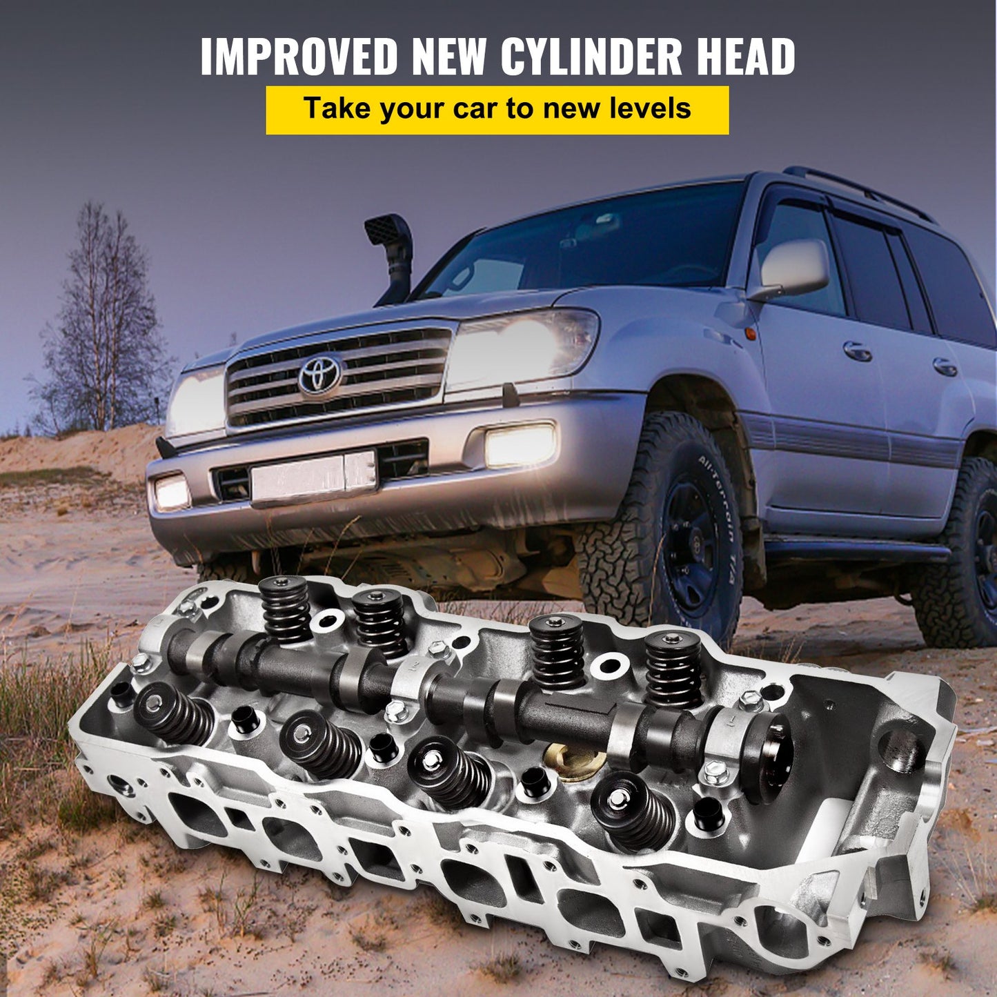 Cylinderhuvud passar Toyota 4 Runner 185-95 Passar Toyota Pickup 85-95 2.4L