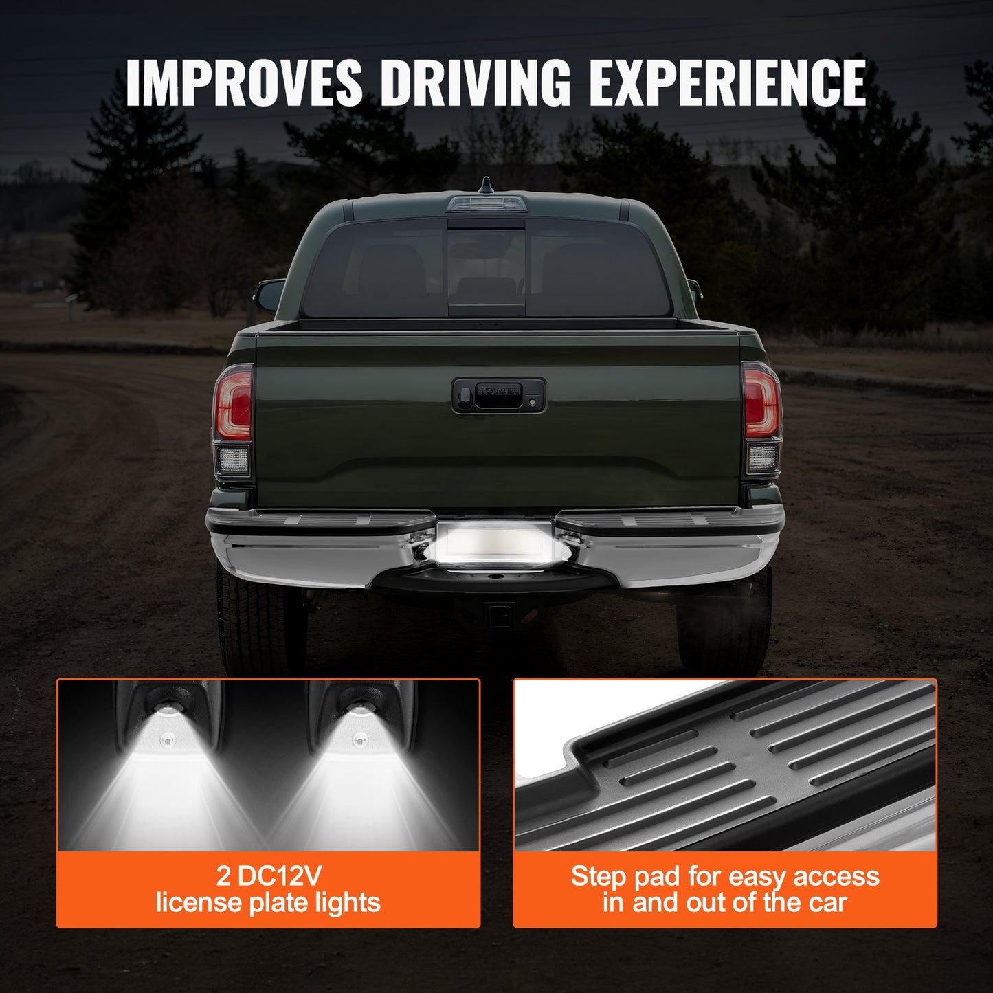 Rear Step Bumper Steel Bumper for 1999-2007 Ford F250/Ford F350 Super Duty