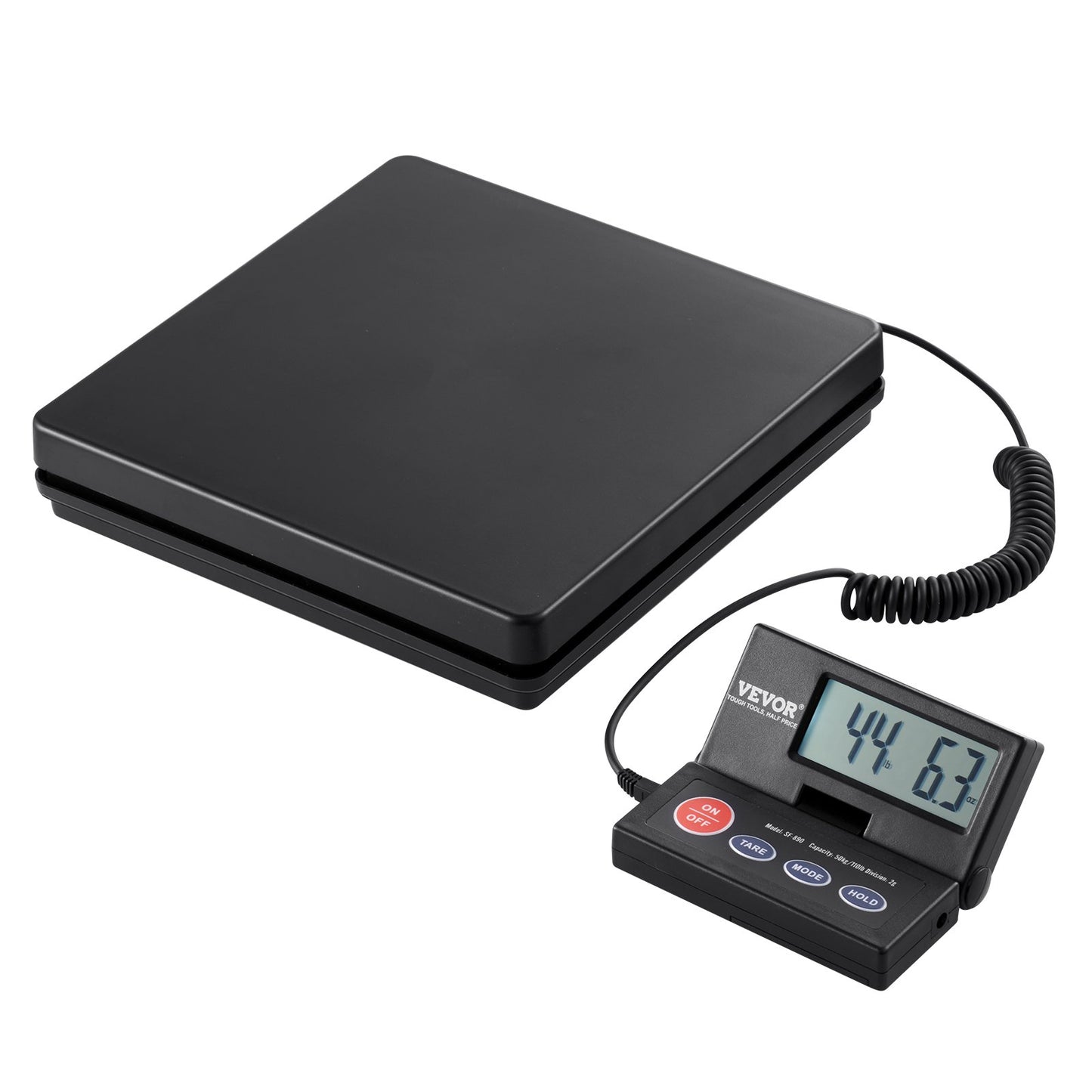 Fraktvåg Digital postvåg 110 lbs x 0,07 oz. AC/DC-paket LCD