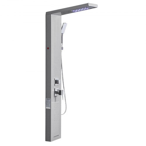Shower Panel Tower System Stainless Steel Pillar Rain Nozzle 5 Positions | EU