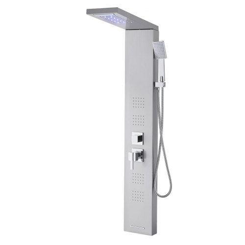 Shower Panel Tower System Stainless Steel Pillar Rain Nozzle 5 Positions | EU