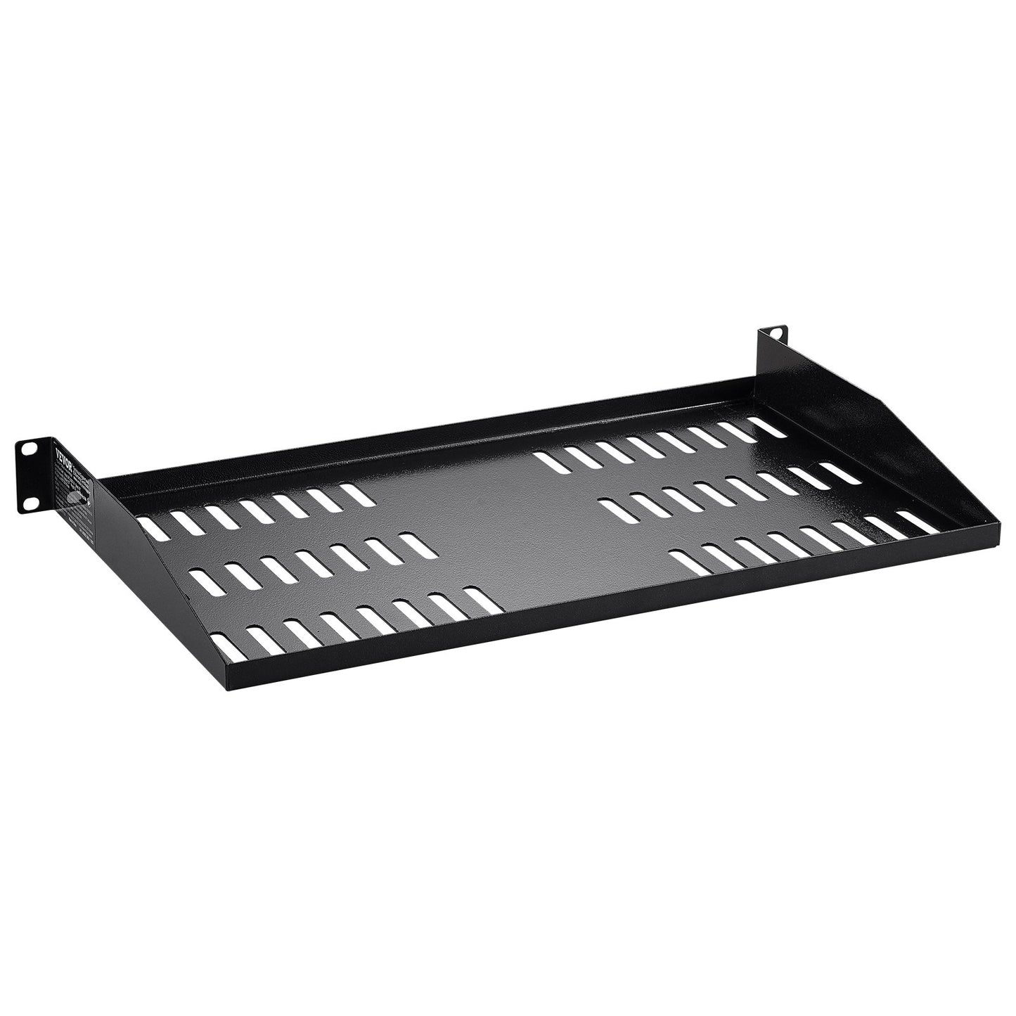 2PCS 1U Server Rack Shelf 10"/254mm Depth Ventilated Rack Mount Shelf Tray