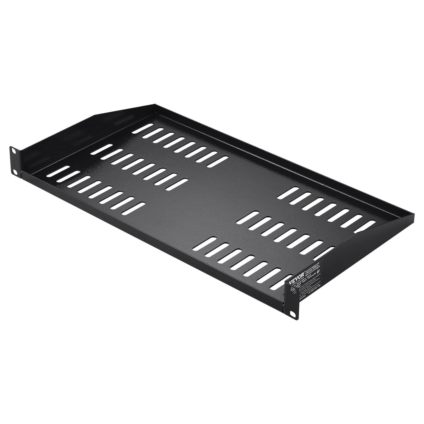 2PCS 1U Server Rack Shelf 10"/254mm Depth Ventilated Rack Mount Shelf Tray