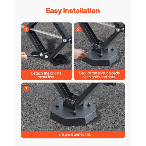 RV Leveling Pads 5000 lbs 4 st Gummi Trailer Jack Pads Scissor Jack Fötter | EU