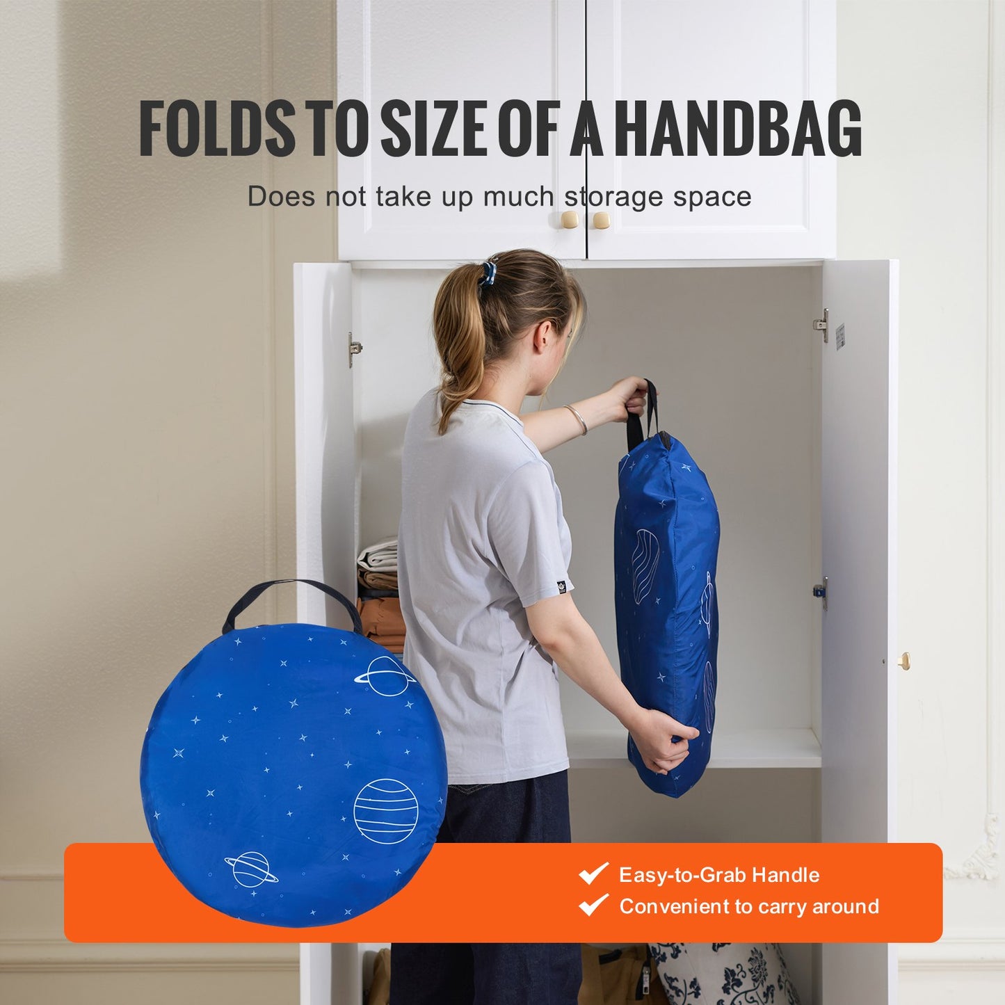 2-dörrars sängtält Andas tält Light Blackout med 0,33 i fiberstänger