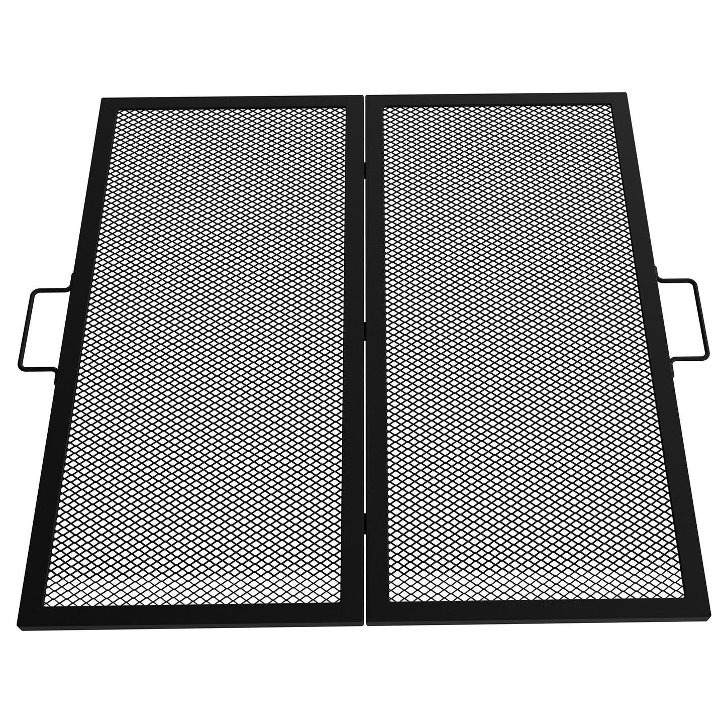Quadratischer Grillrost, Feuerstelle, Grill mit X-Markierungen, faltbar, 91,4 x 91,4 cm