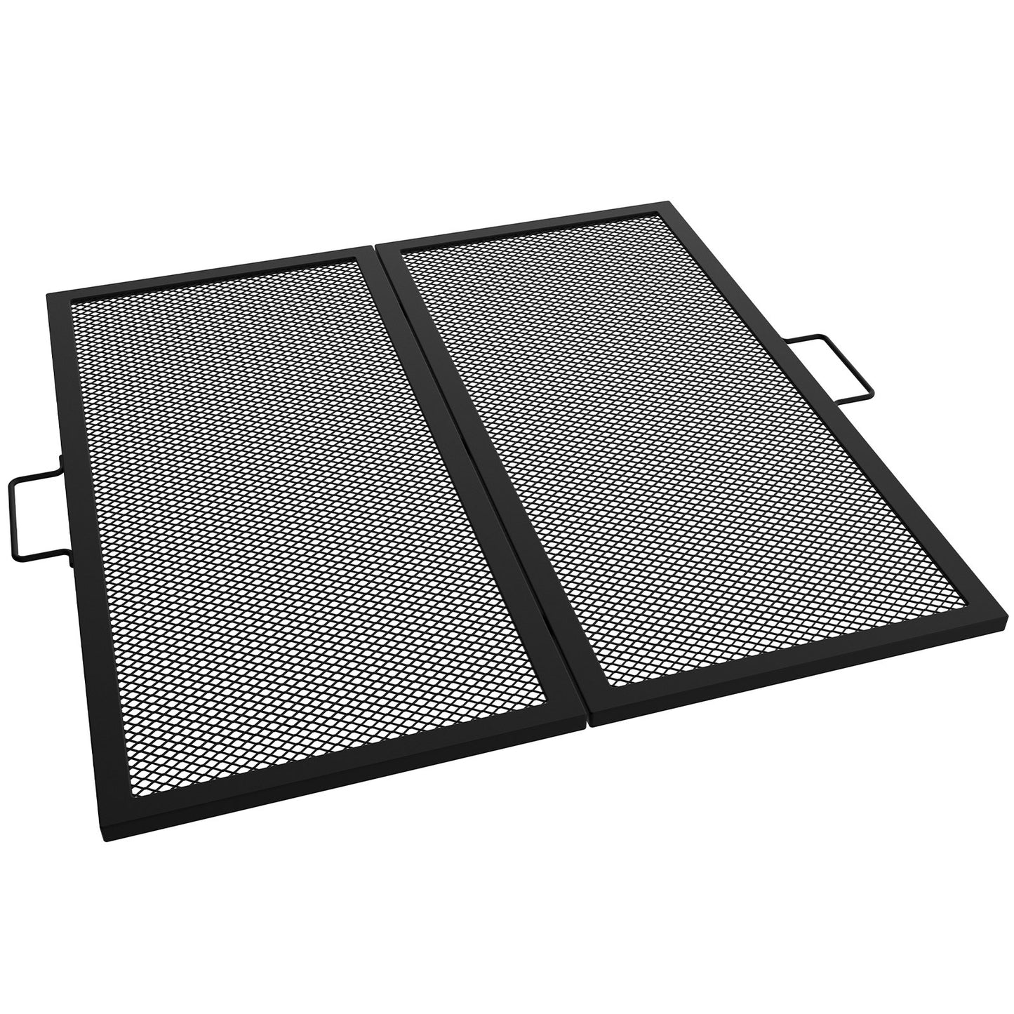 Quadratischer Grillrost, Feuerstelle, Grill mit X-Markierungen, faltbar, 91,4 x 91,4 cm