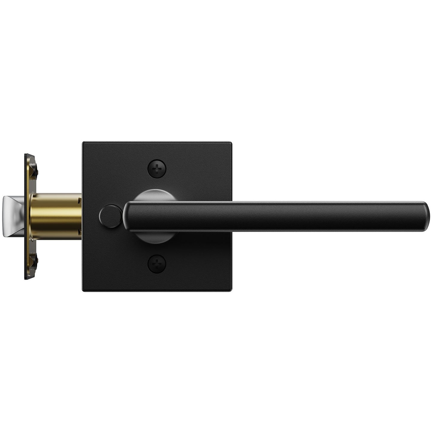 Privacy Door Handle 10 PCS Matte Black Square Door Lever Interior Keyless