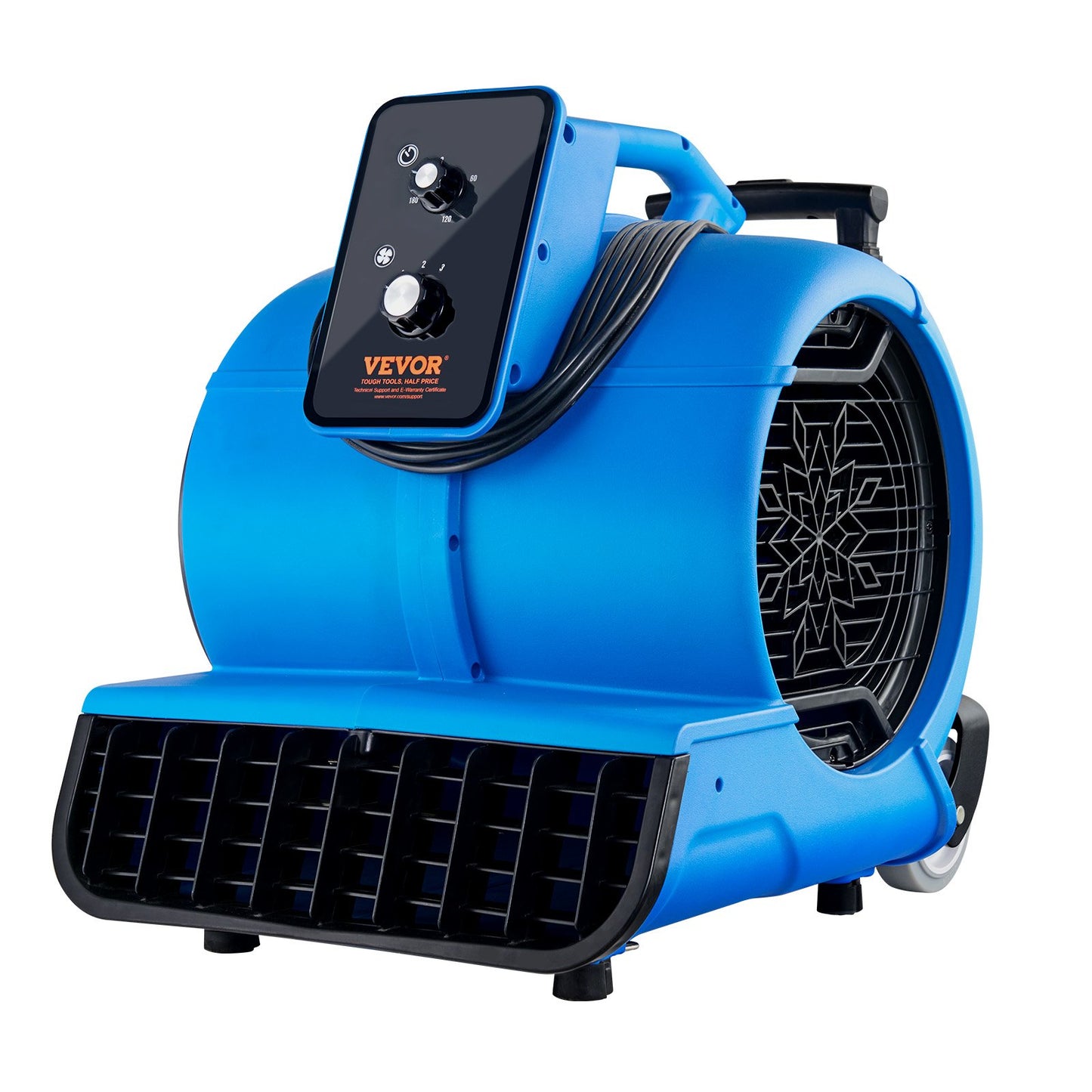 Golvfläkt 1400 RPM 4000 CFM Air Mover med 3 blåsvinklar 3-hastigheter
