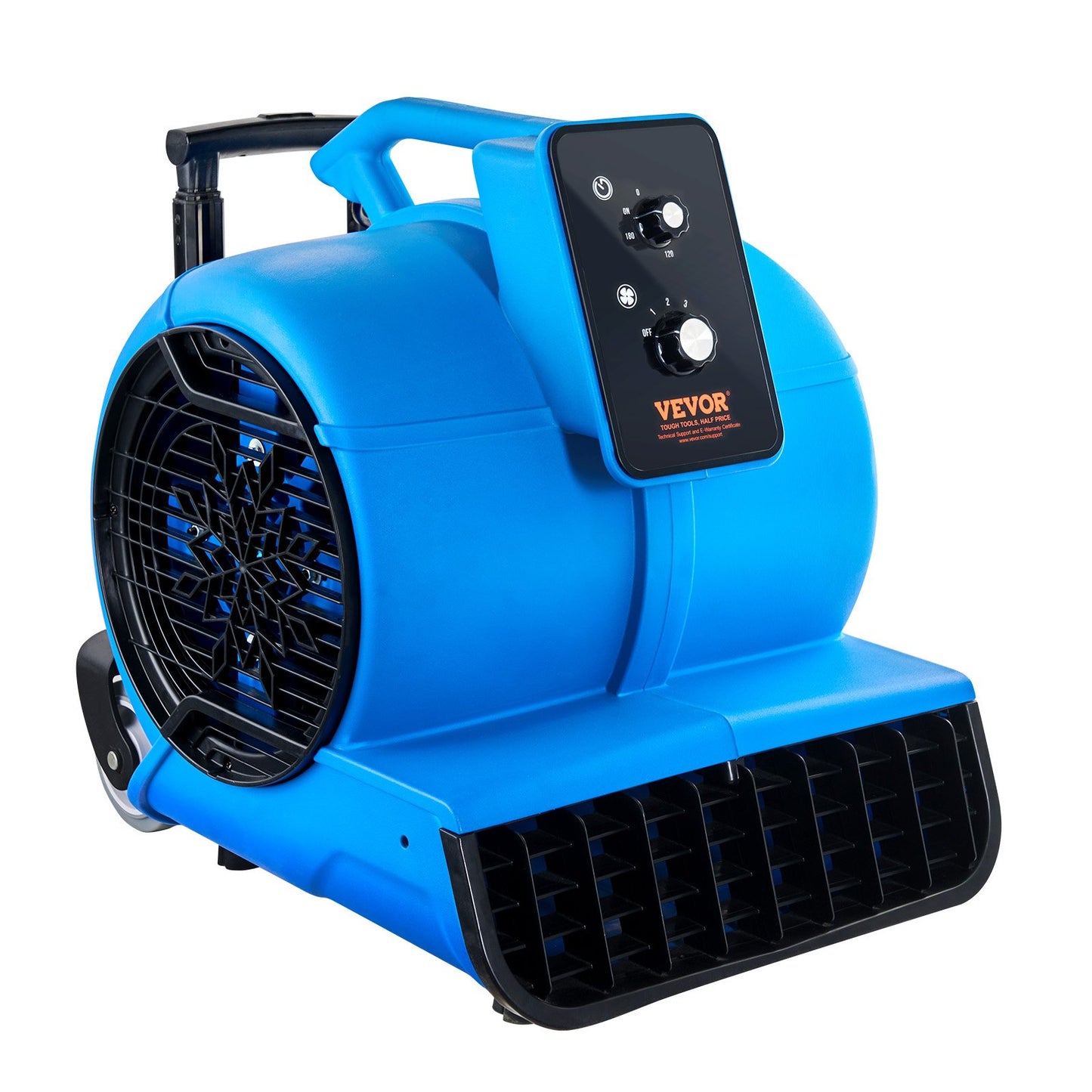 Golvfläkt 1400 RPM 4000 CFM Air Mover med 3 blåsvinklar 3-hastigheter